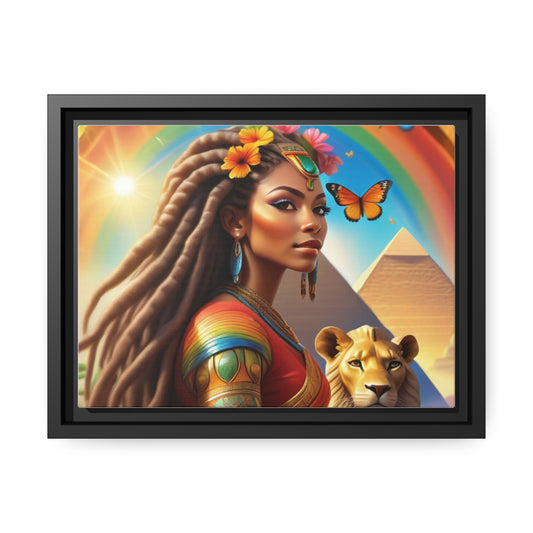 Egyptian Goddess, Matte Canvas, Black Frame