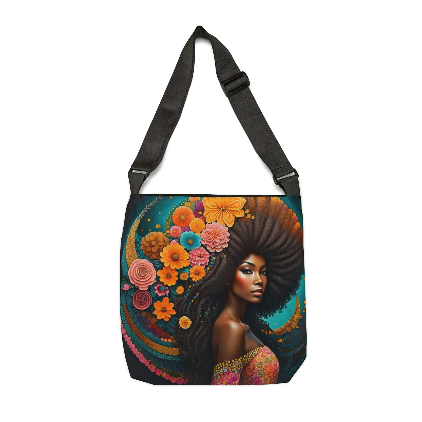 "Afro Garden" Adjustable Tote Bag