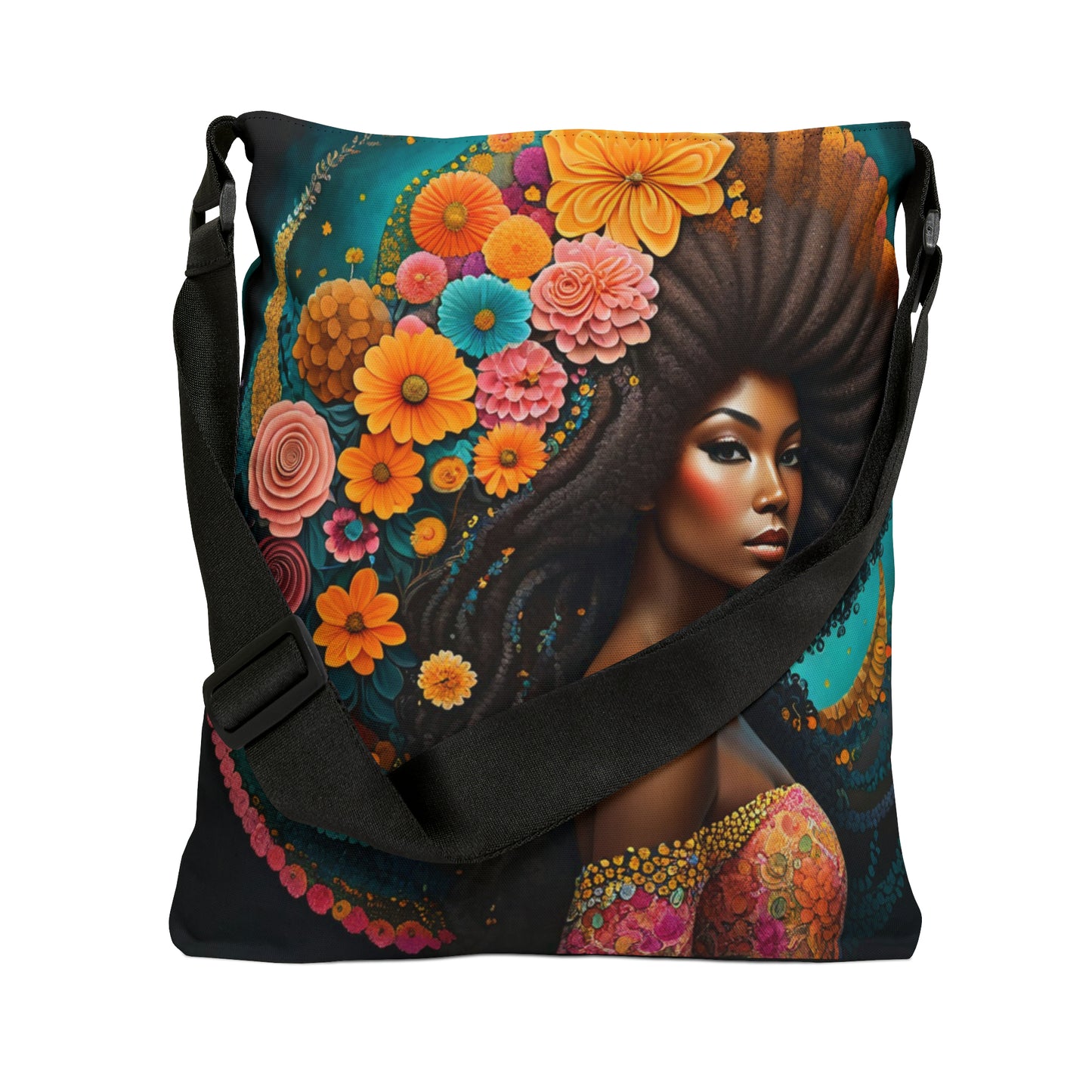 "Afro Garden" Adjustable Tote Bag