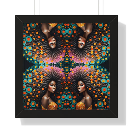 Framed Horizontal "Kaleidoscope Queen" Poster