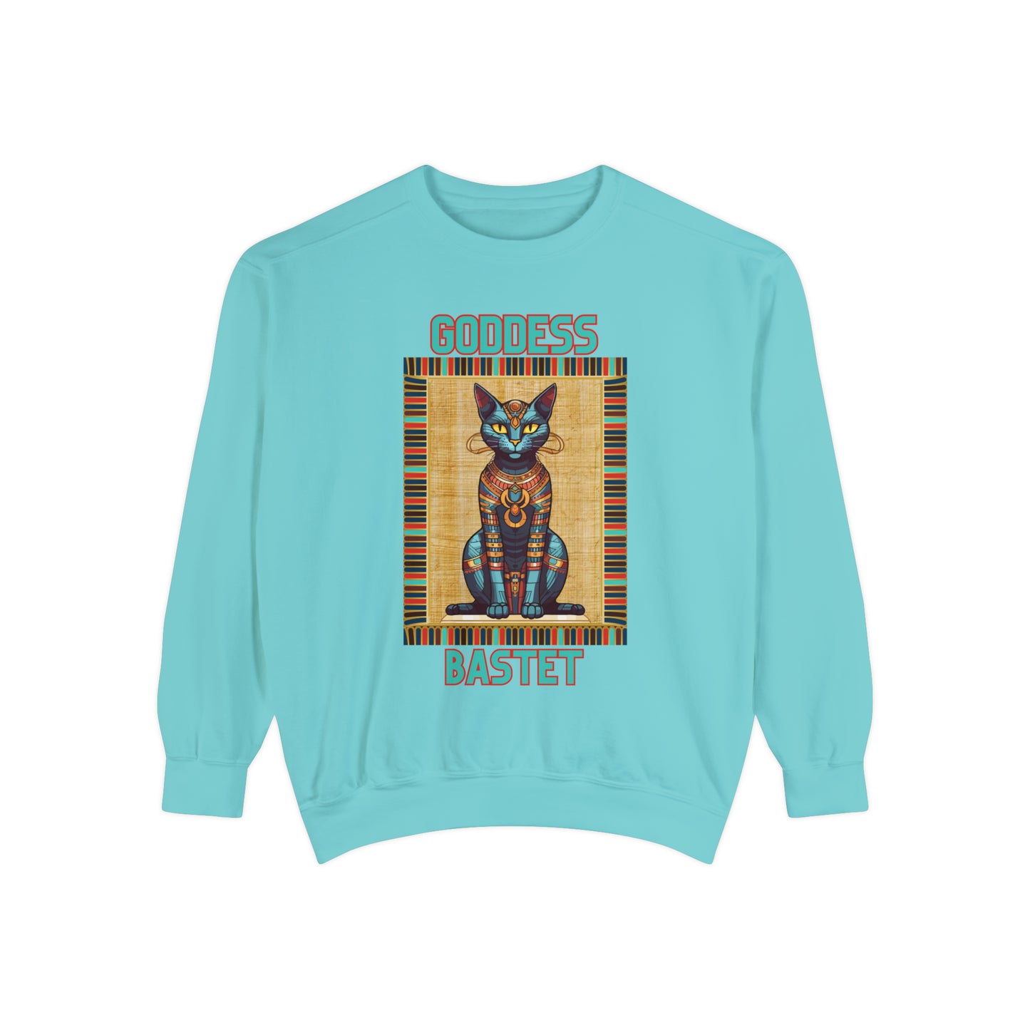 Unisex "Goddess Bastet" Garment-Dyed Sweatshirt