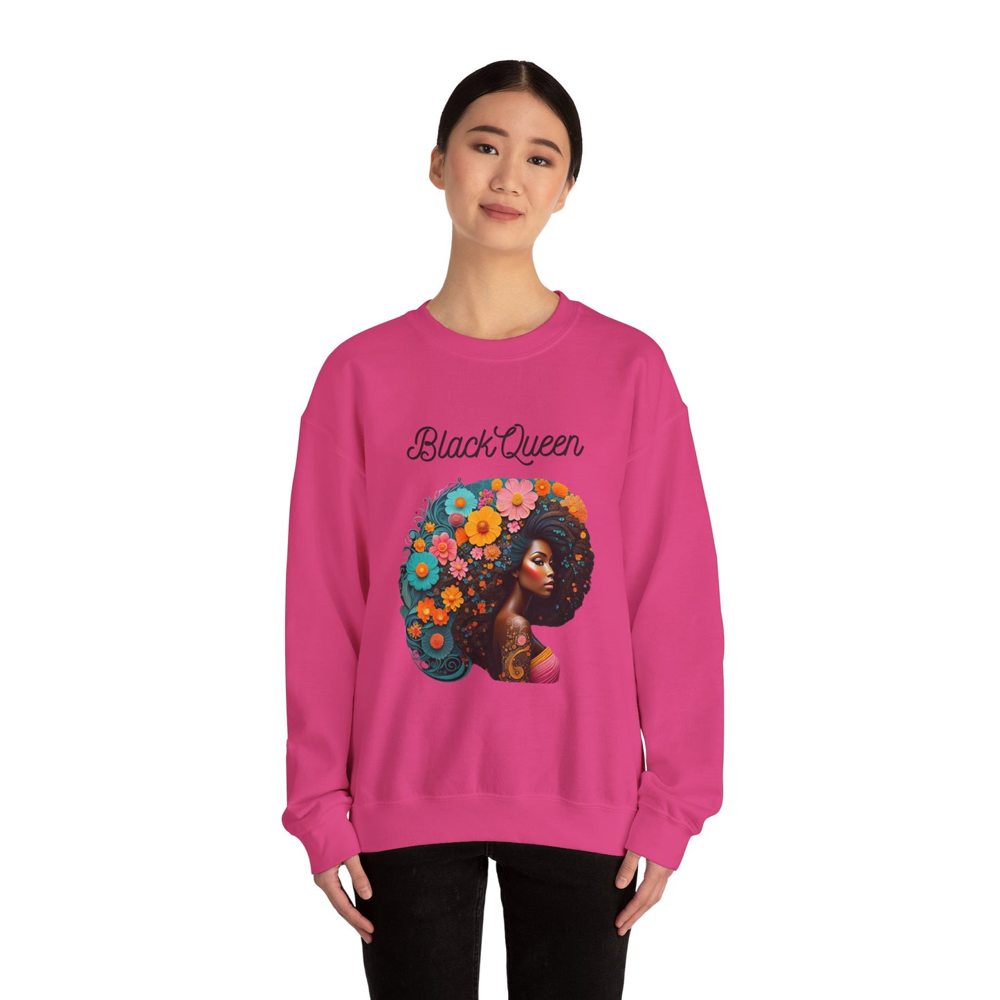 Unisex "E=Black Girl Magic2" Heavy Blend™ Crewneck Sweatshirt