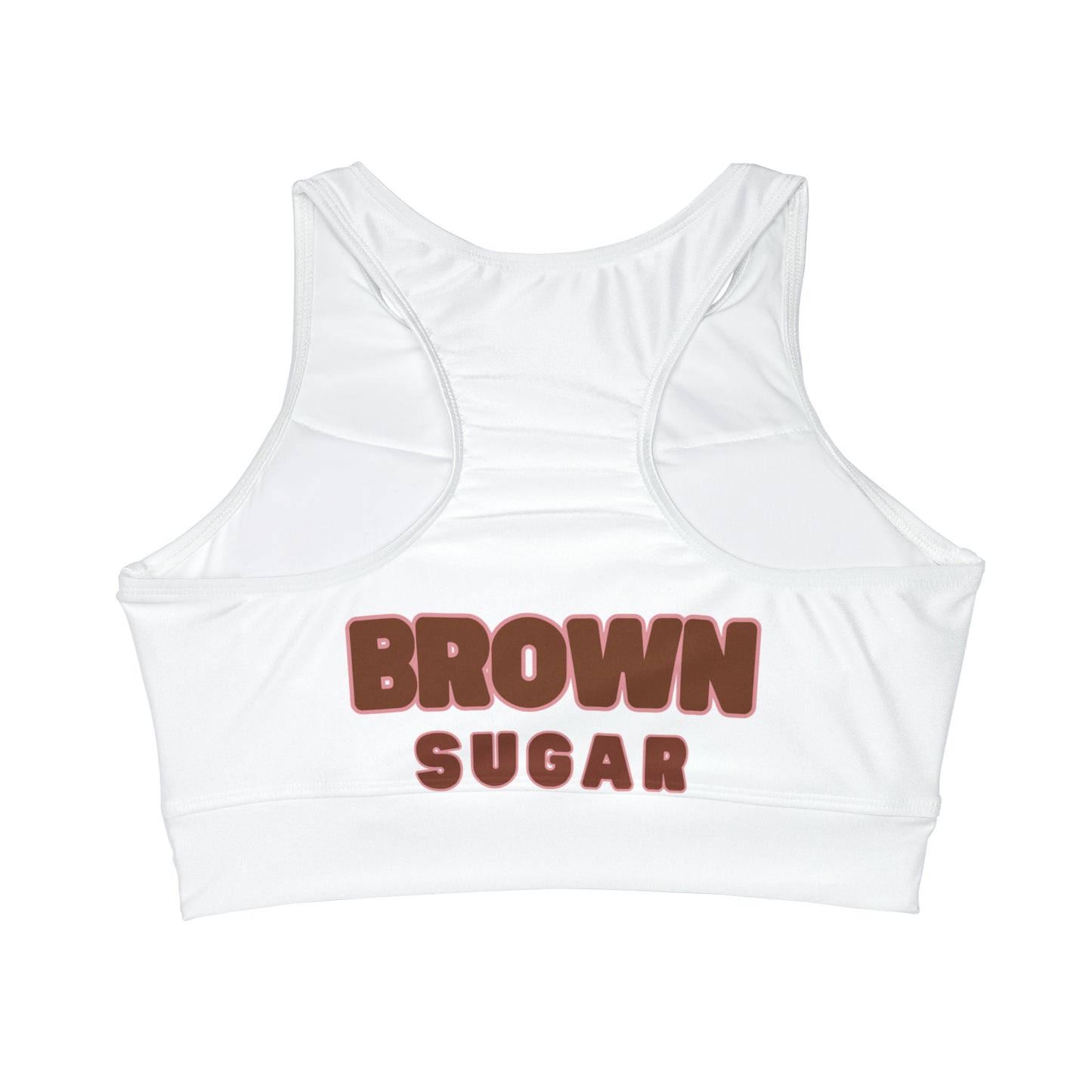 "Brown Sugar" High Neck Crop Bikini Top (AOP)