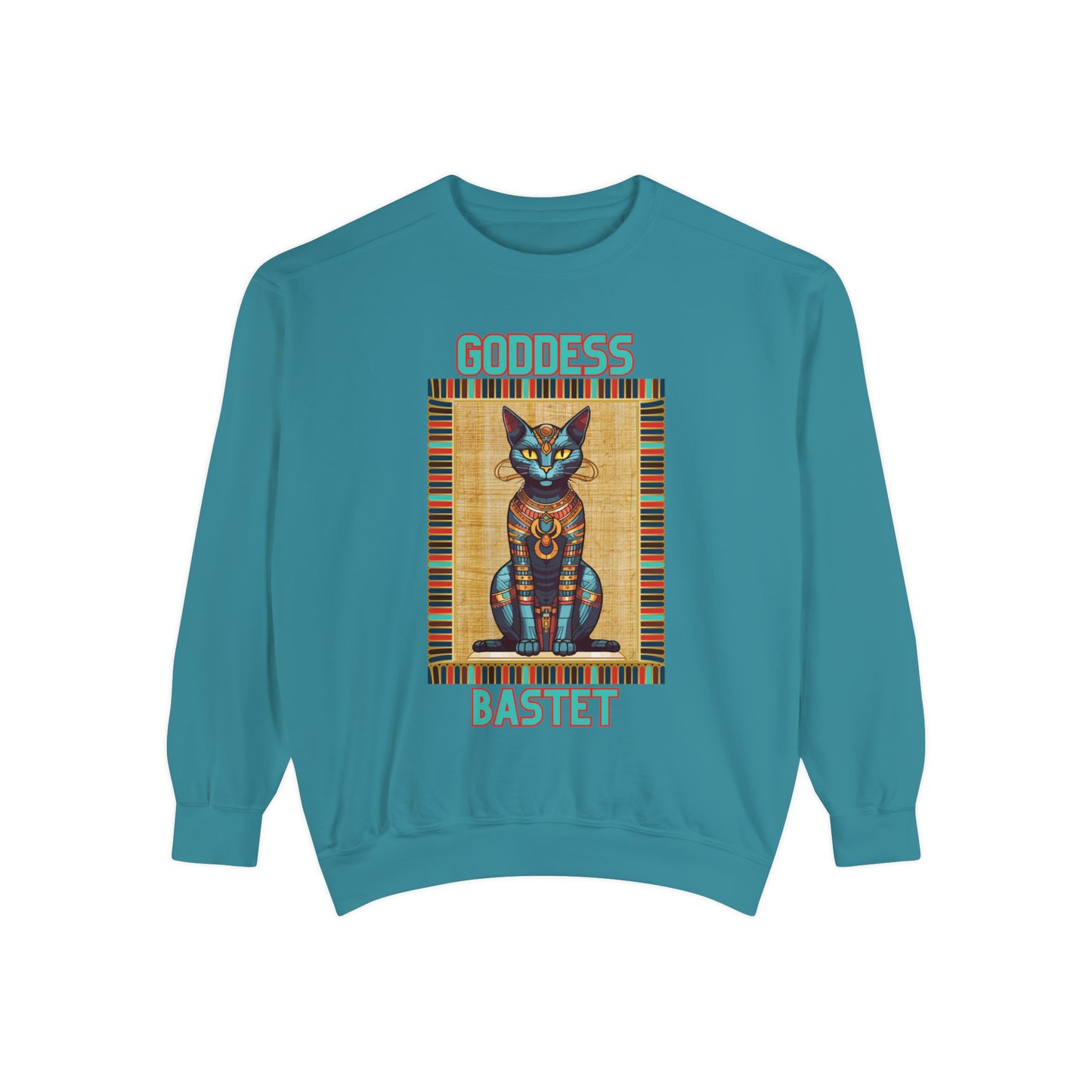 Unisex "Goddess Bastet" Garment-Dyed Sweatshirt
