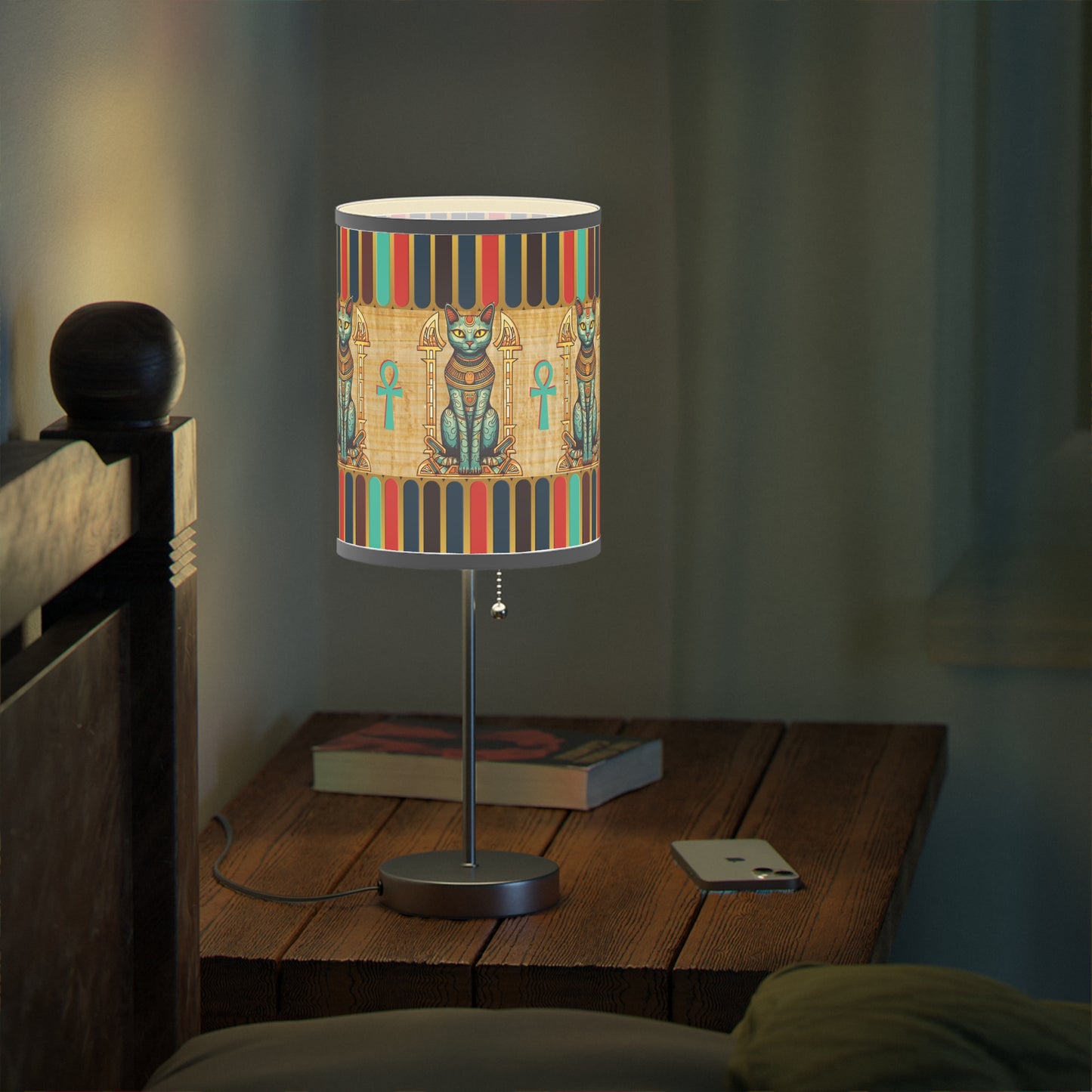 "Egyptian Cat" Lamp on a Stand, US|CA plug