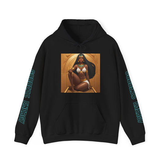 Egyptian Goddess - Crossed Leg - Heavy Blend™ Hooded Sweatshirt