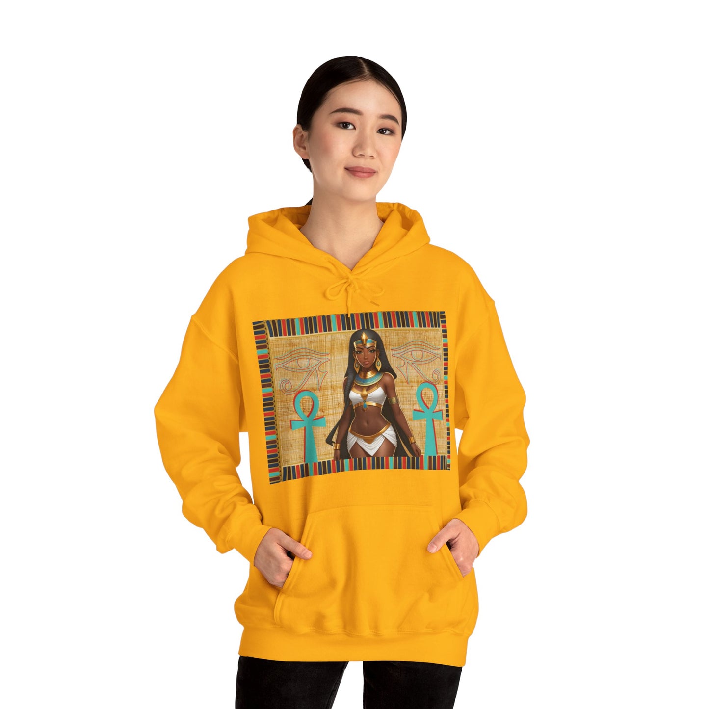 "Goddess with Ankhs" Unisex  Heavy Blend™ Hooded Sweatshirt