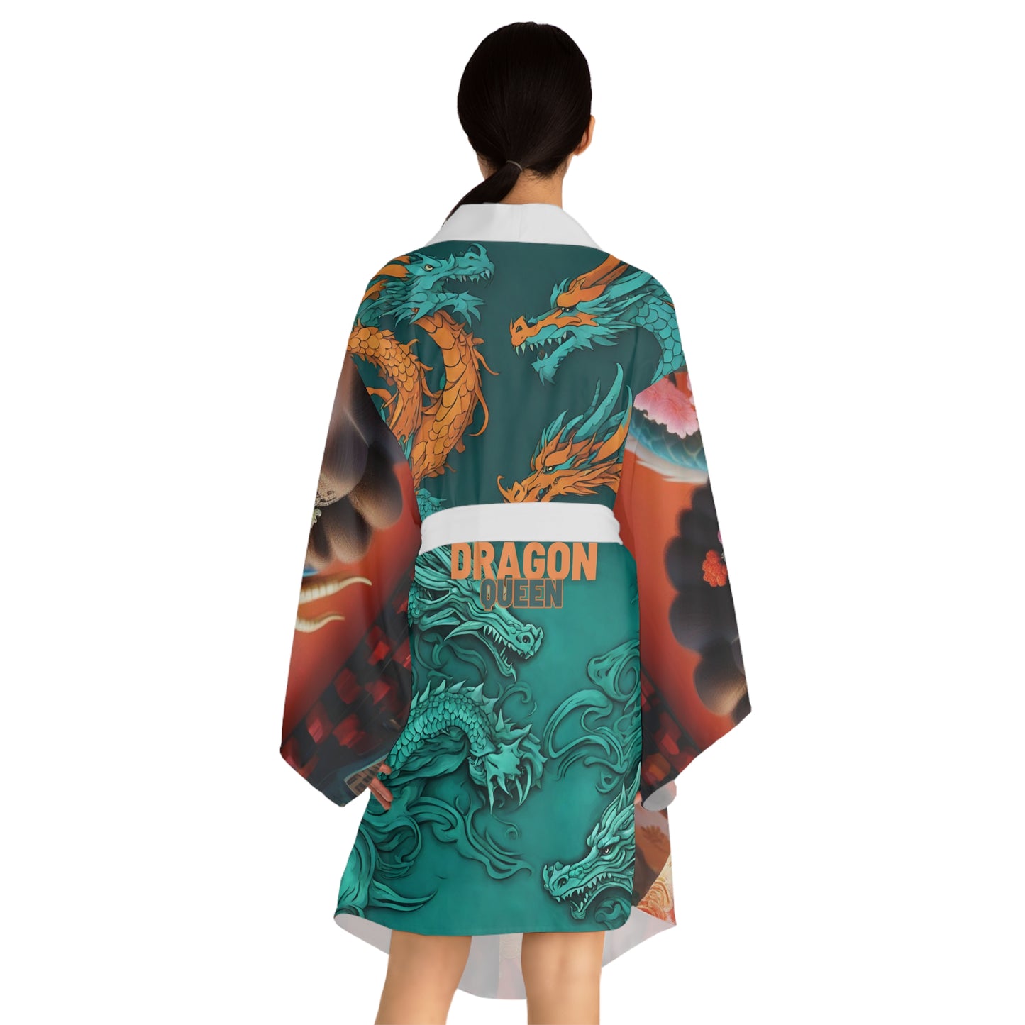 Long Sleeve "Dragon Queen"  Kimono Robe (AOP)