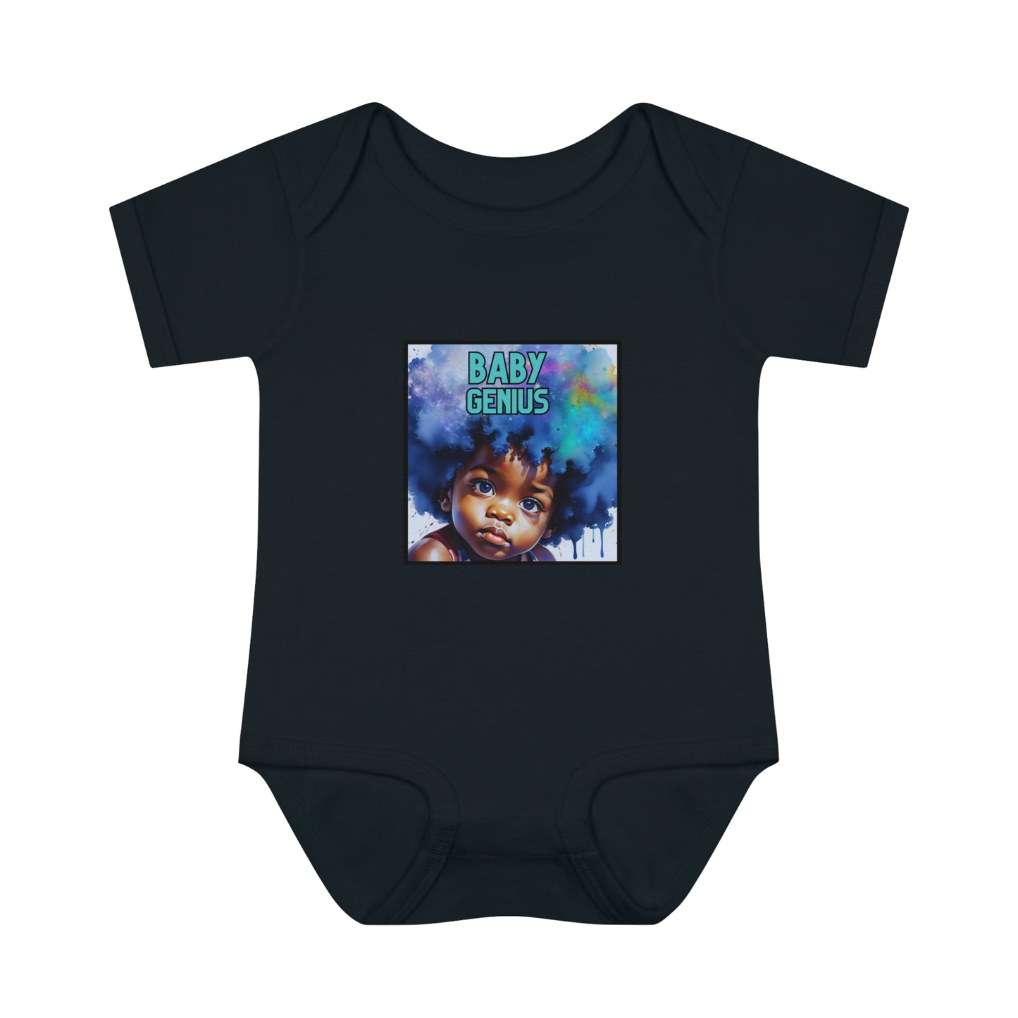 Infant "Baby Genius"- Spaced out-  Baby Rib Bodysuit