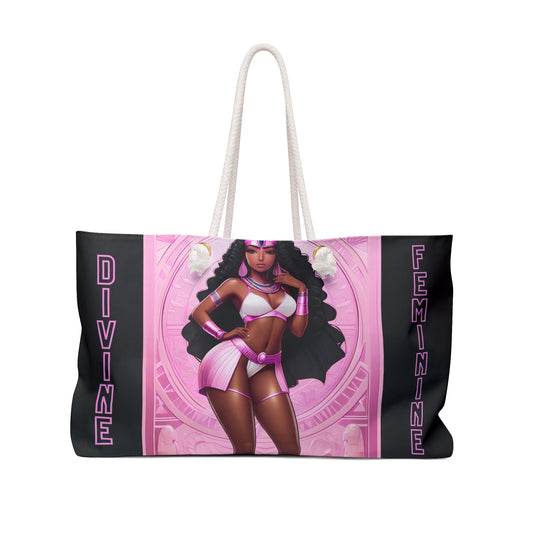 "Divine Feminine" Black and Pink - Weekender Bag