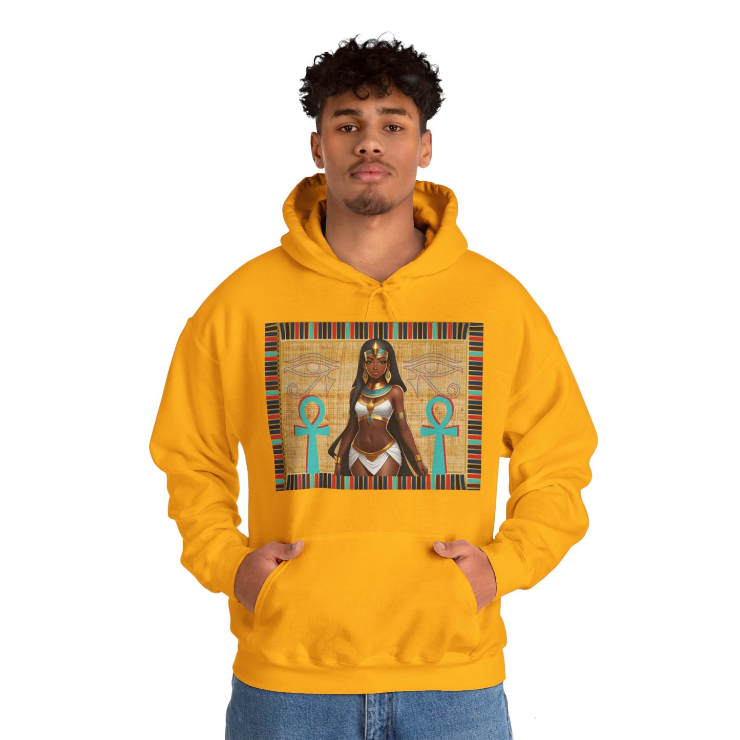 "Goddess with Ankhs" Unisex  Heavy Blend™ Hooded Sweatshirt