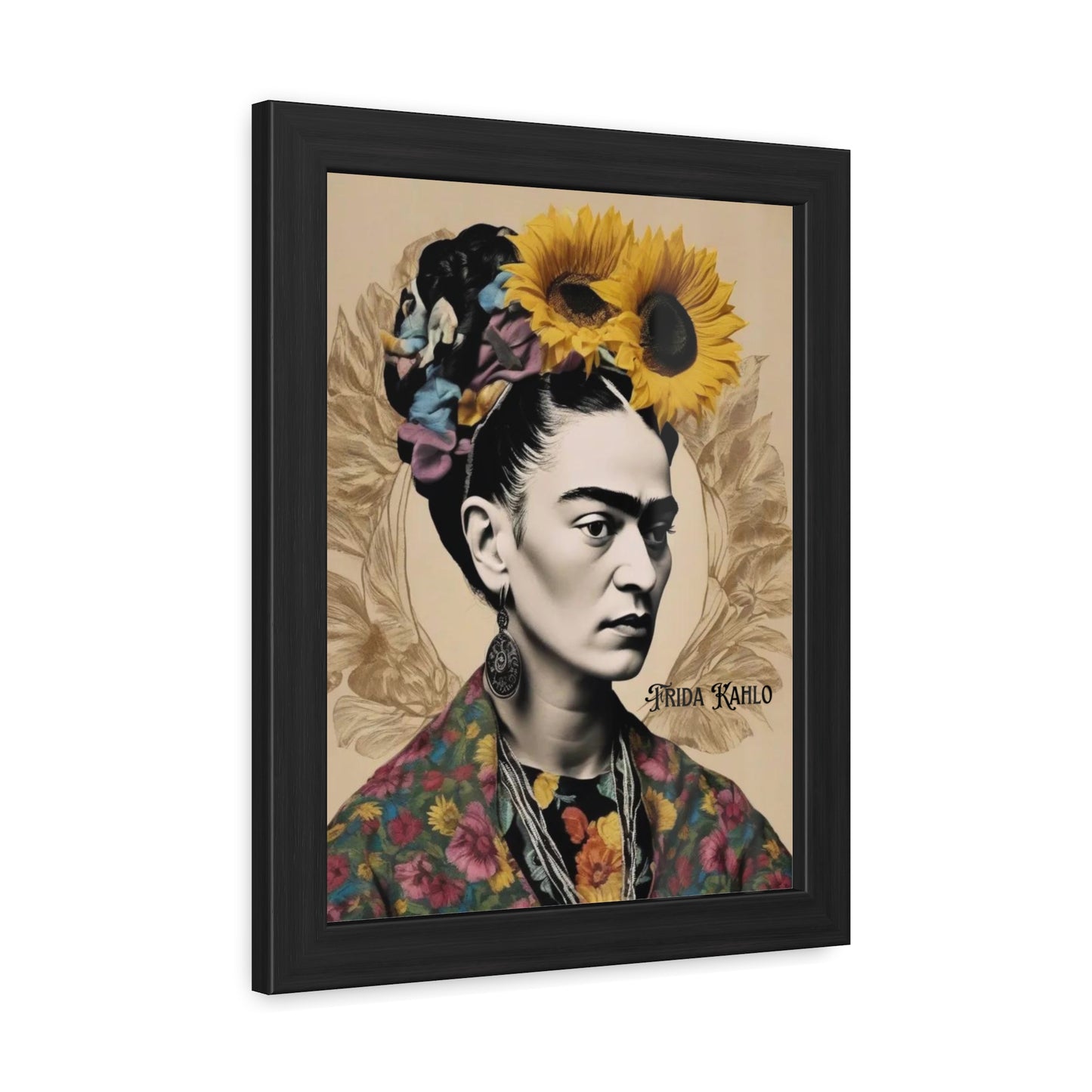 Frida Kahlo Sepia Framed Posters