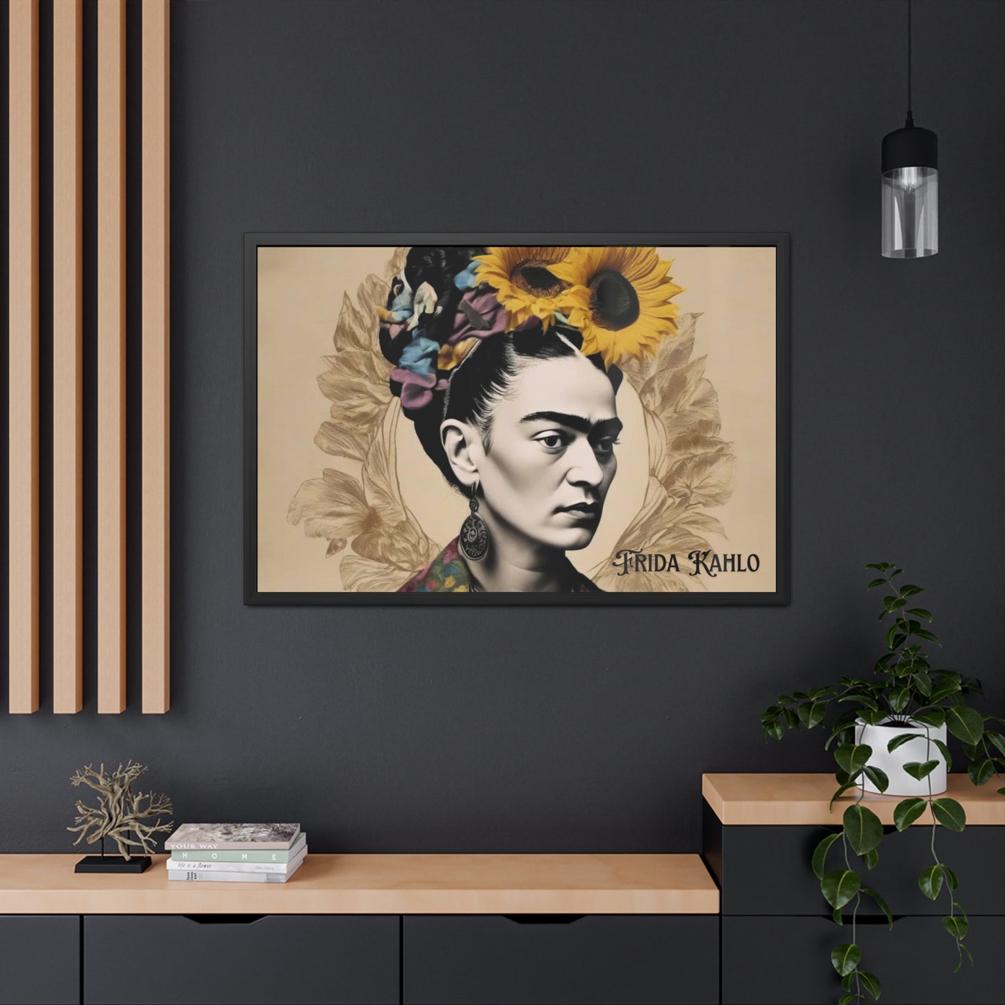 Frida Kahlo Sepia Framed Posters