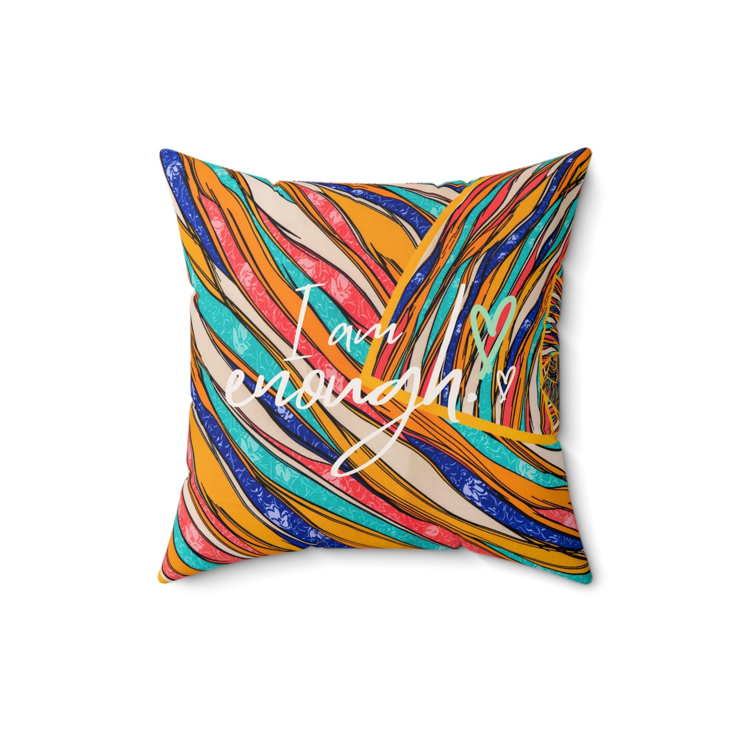 "I am Enough" Tribal Polyester Square Pillow