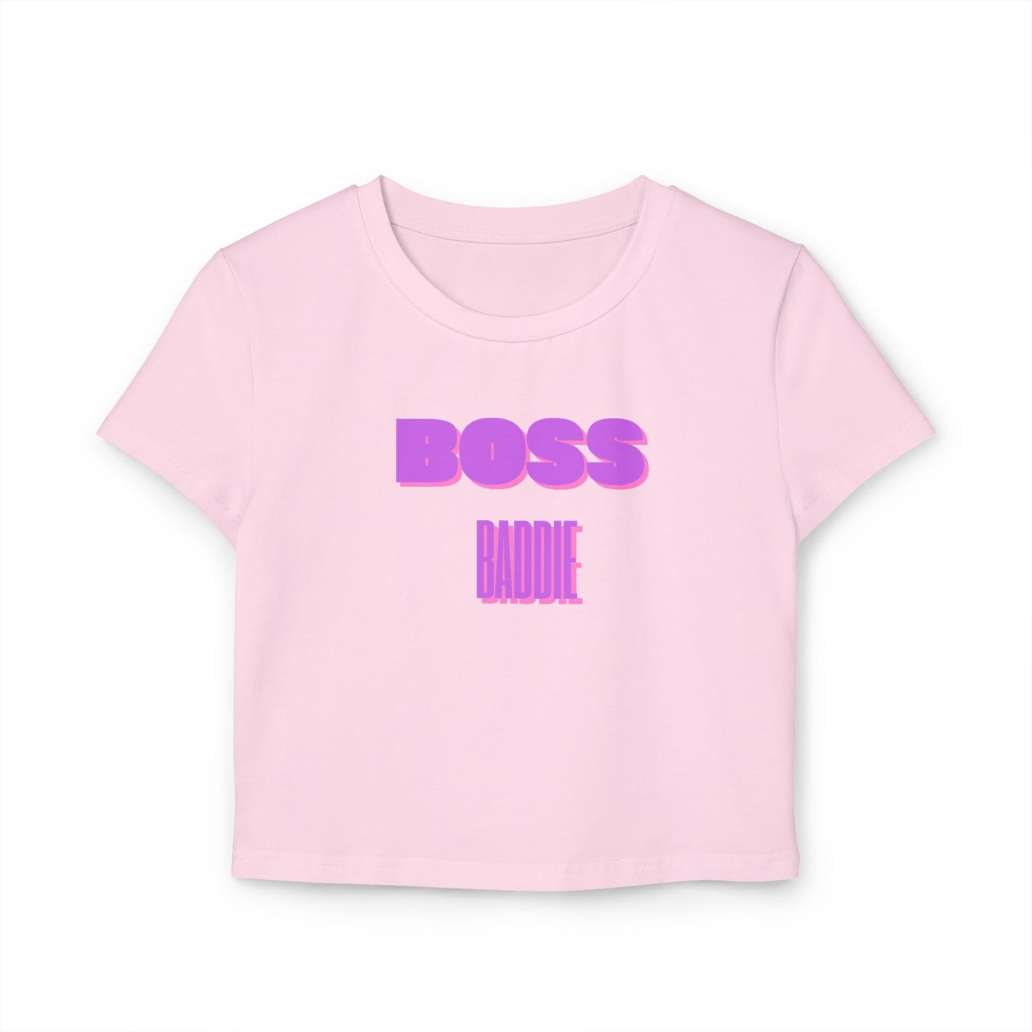 Women's Boss Lady Baby Tee (Purple)