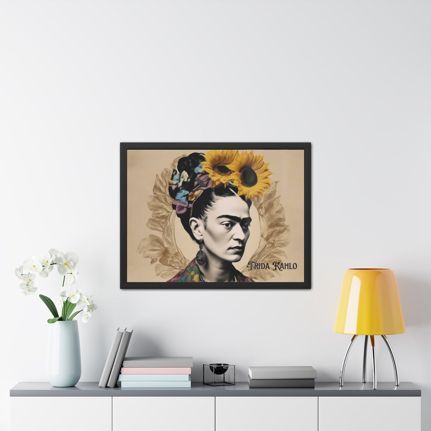 Frida Kahlo Sepia Framed Posters