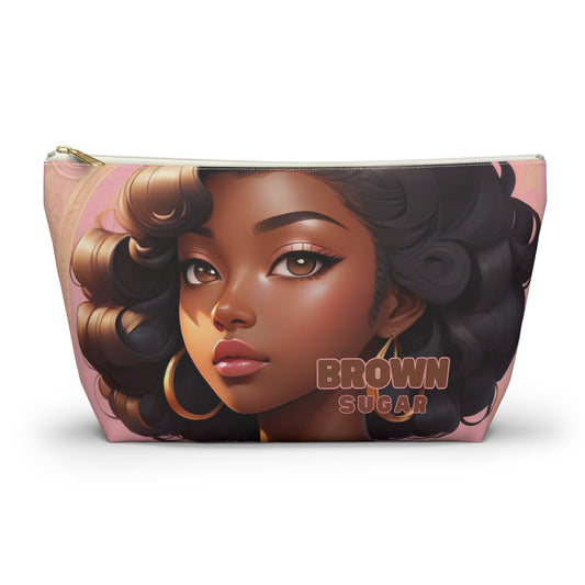 "Brown Sugar" Accessory Pouch w T-bottom