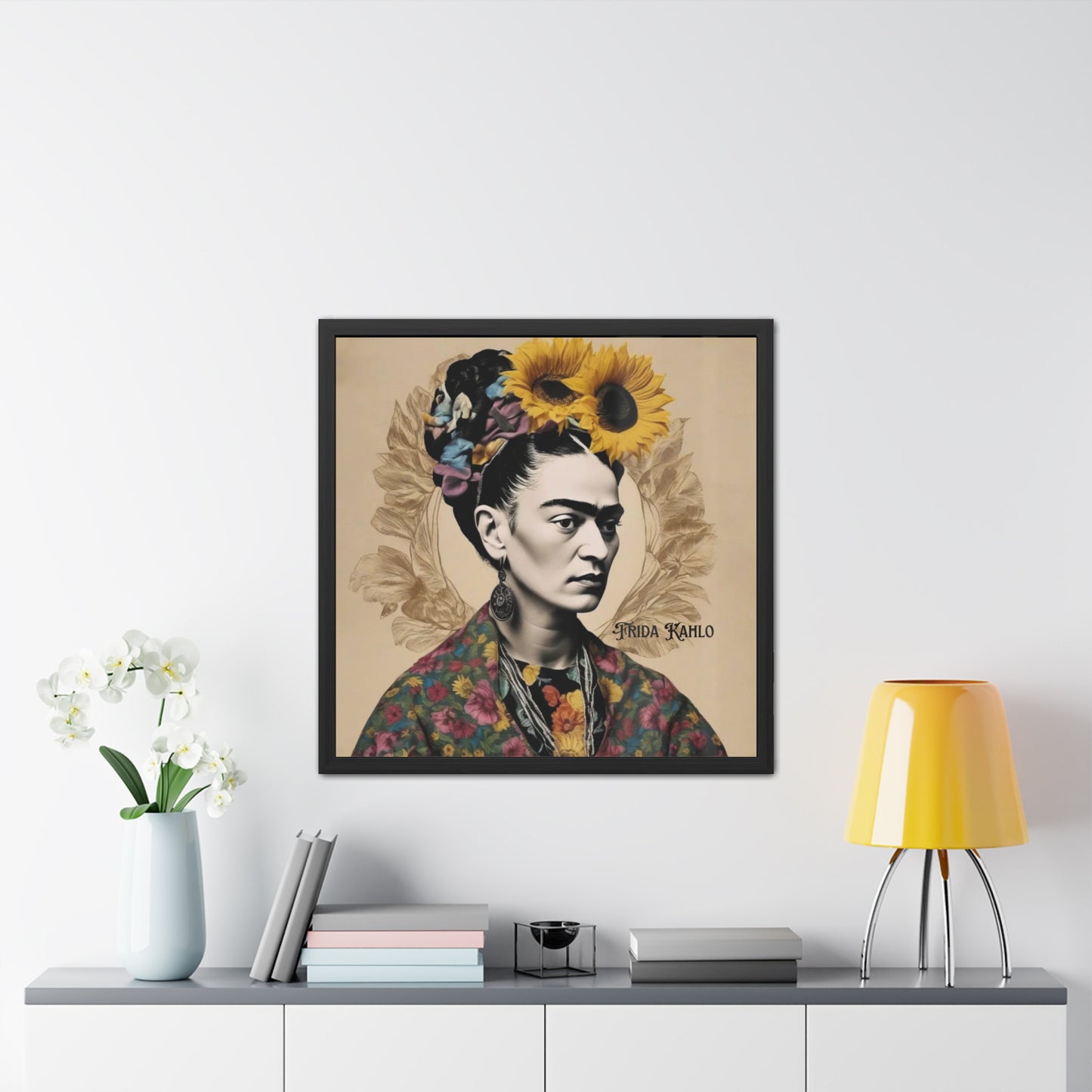 Frida Kahlo Sepia Framed Posters