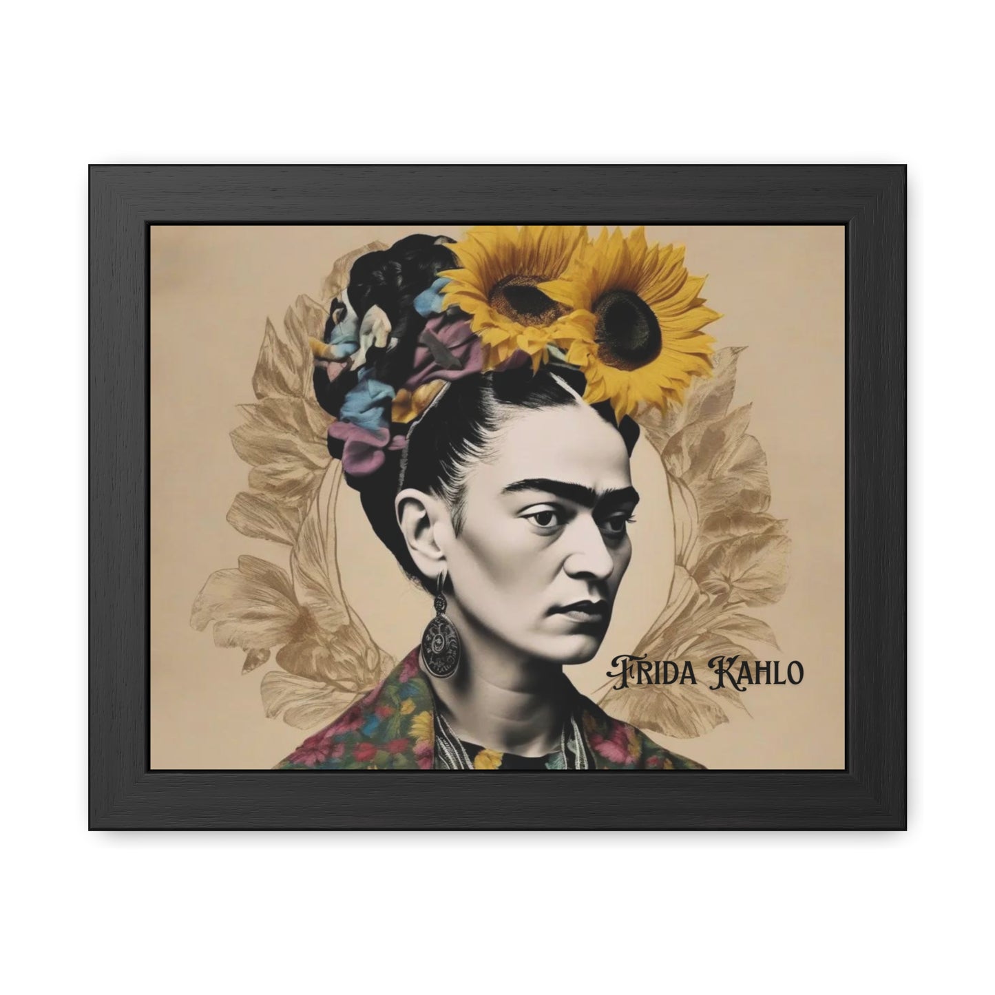 Frida Kahlo Sepia Framed Posters