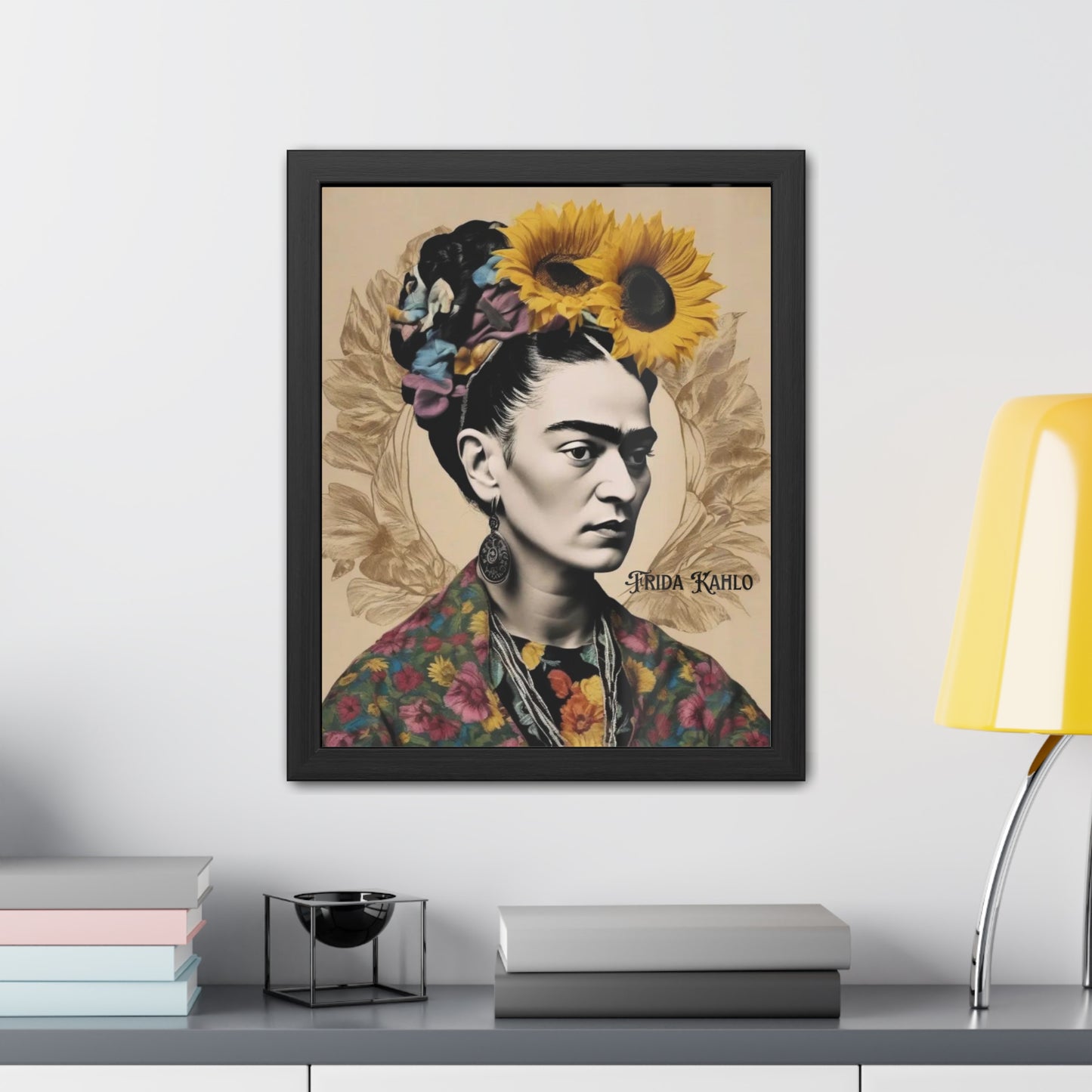 Frida Kahlo Sepia Framed Posters