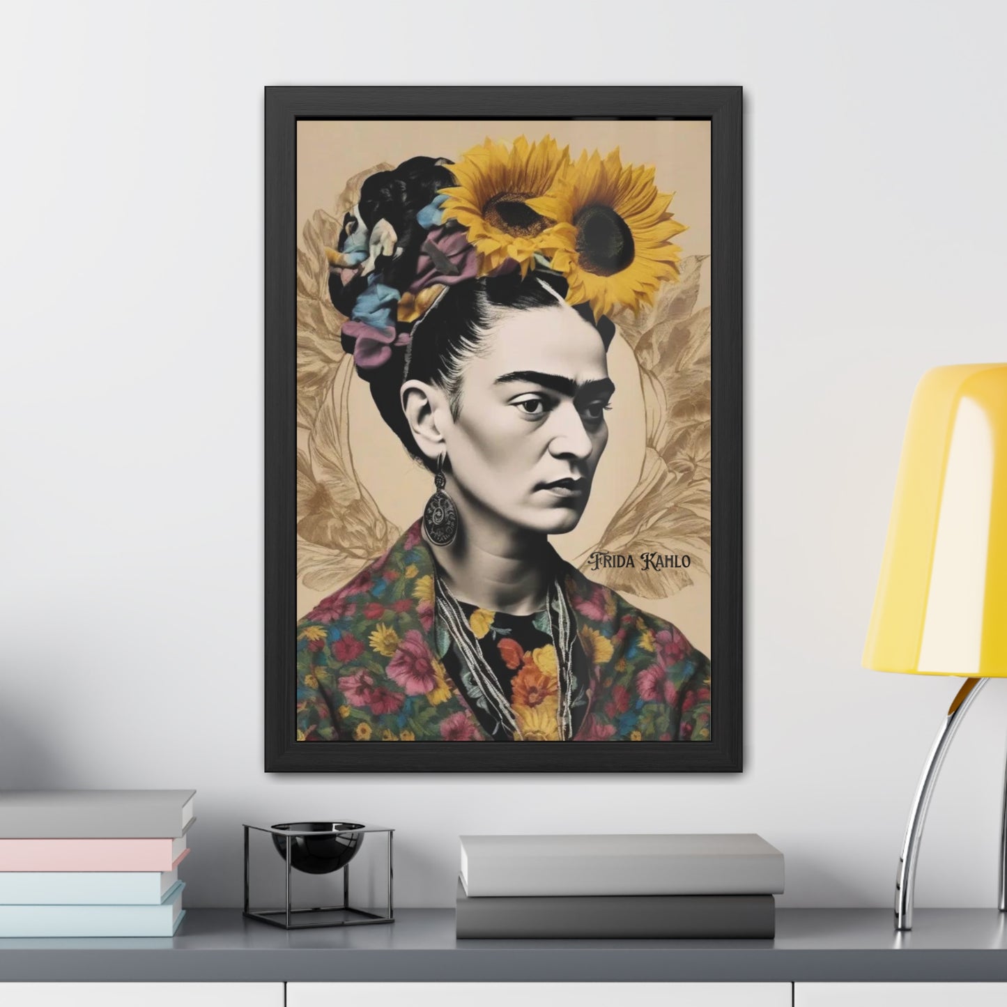 Frida Kahlo Sepia Framed Posters