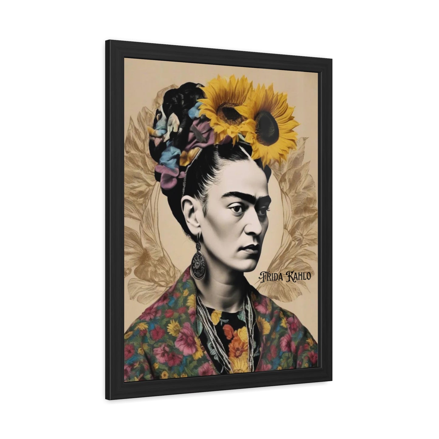 Frida Kahlo Sepia Framed Posters