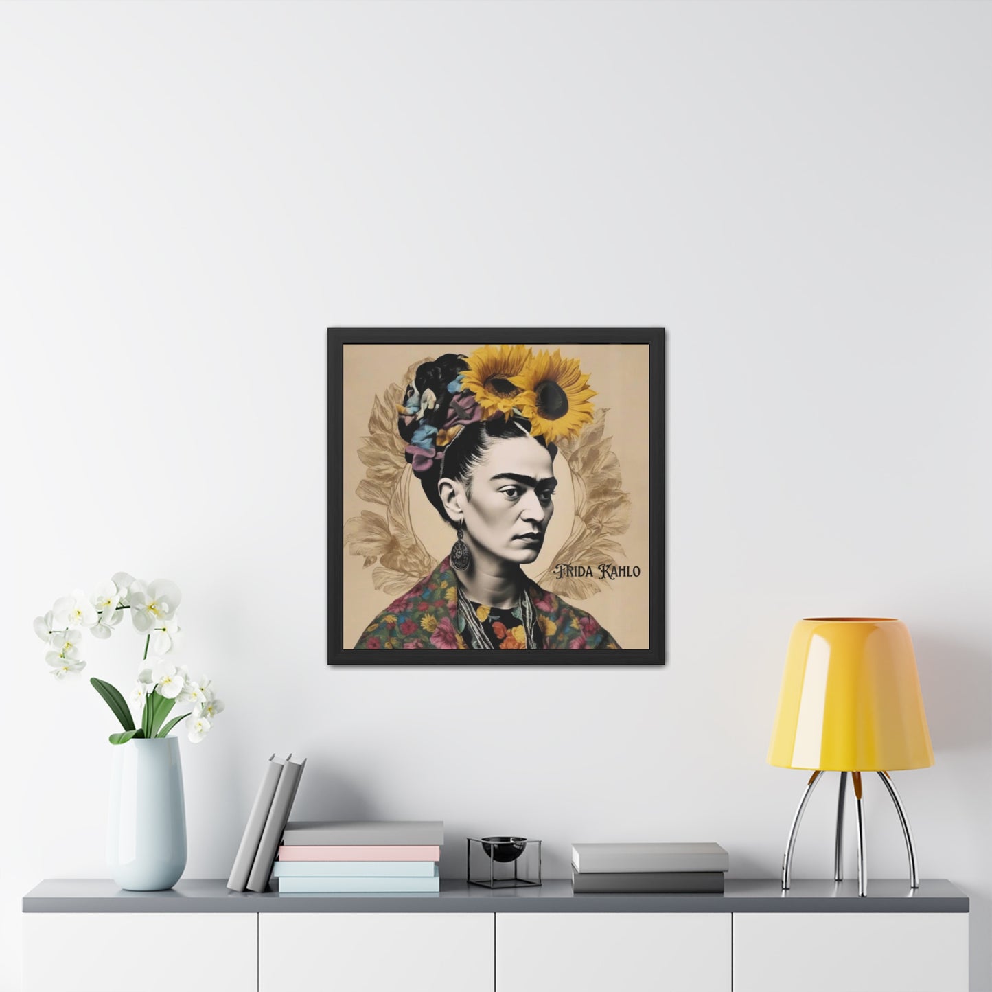 Frida Kahlo Sepia Framed Posters