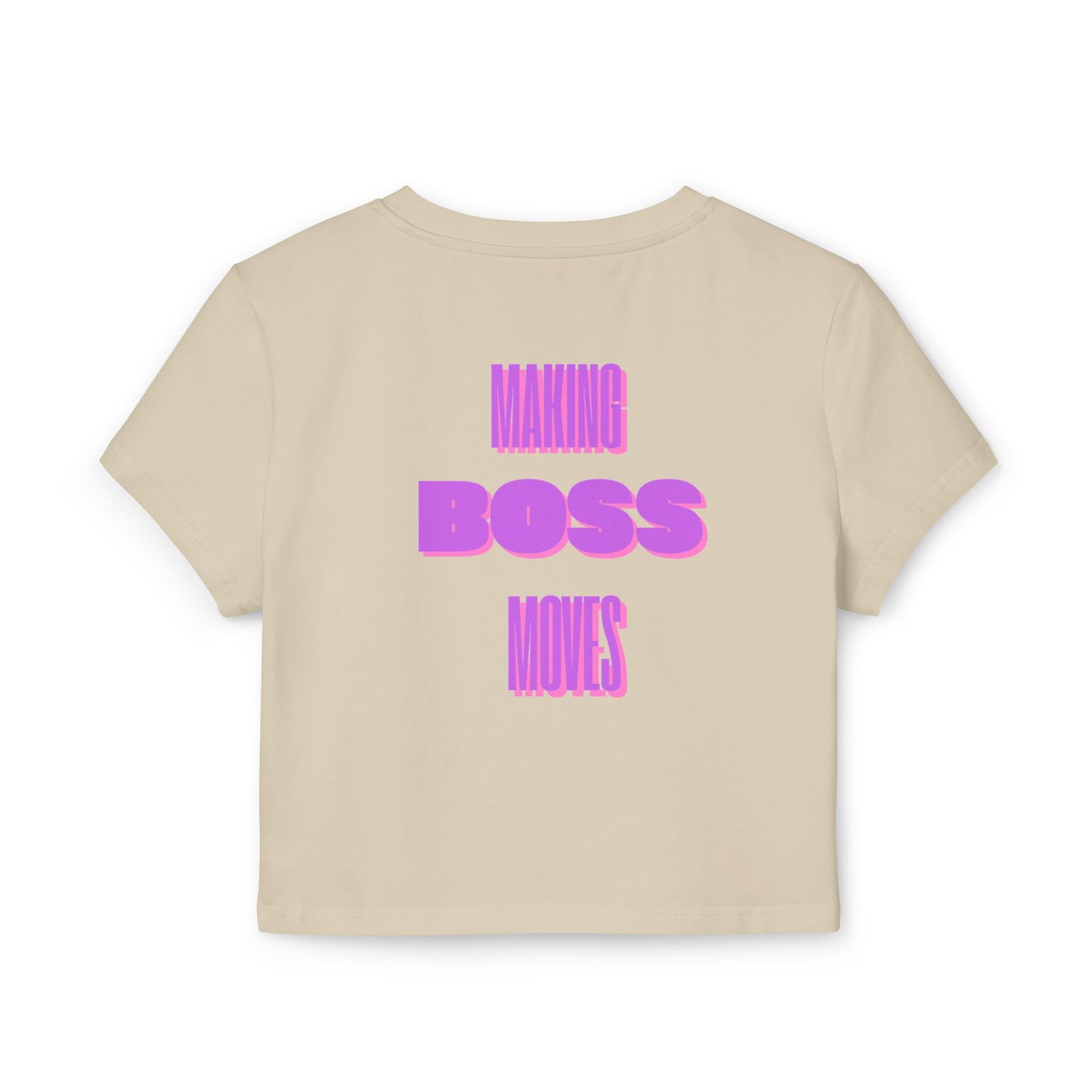 Women's Boss Lady Baby Tee (Purple)