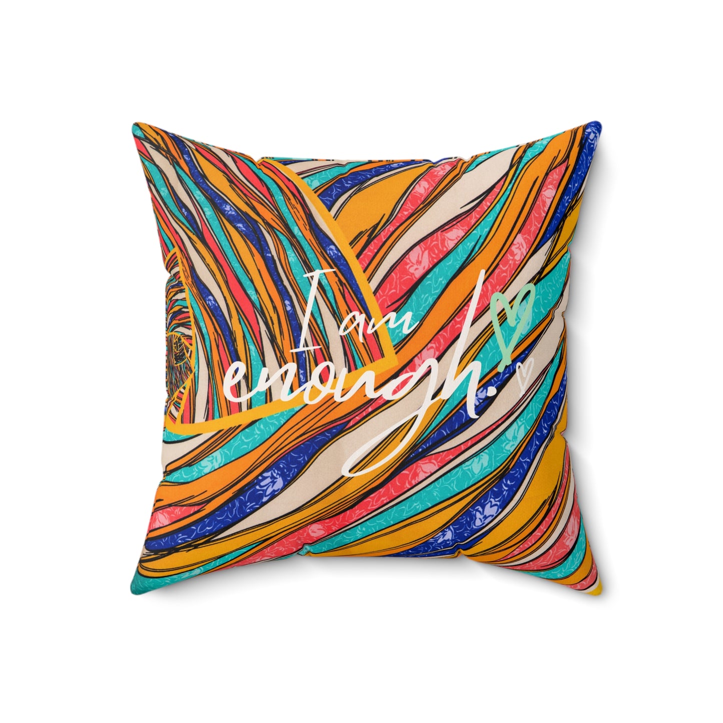 "I am Enough" Tribal Polyester Square Pillow