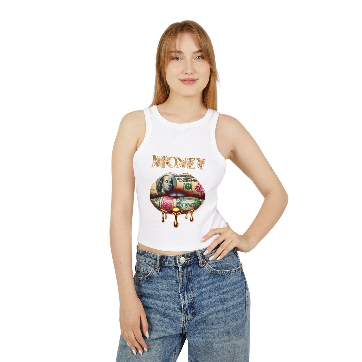 Money Talks Racer Tank Top