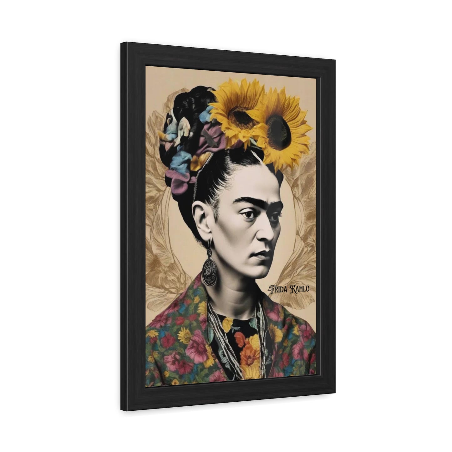 Frida Kahlo Sepia Framed Posters