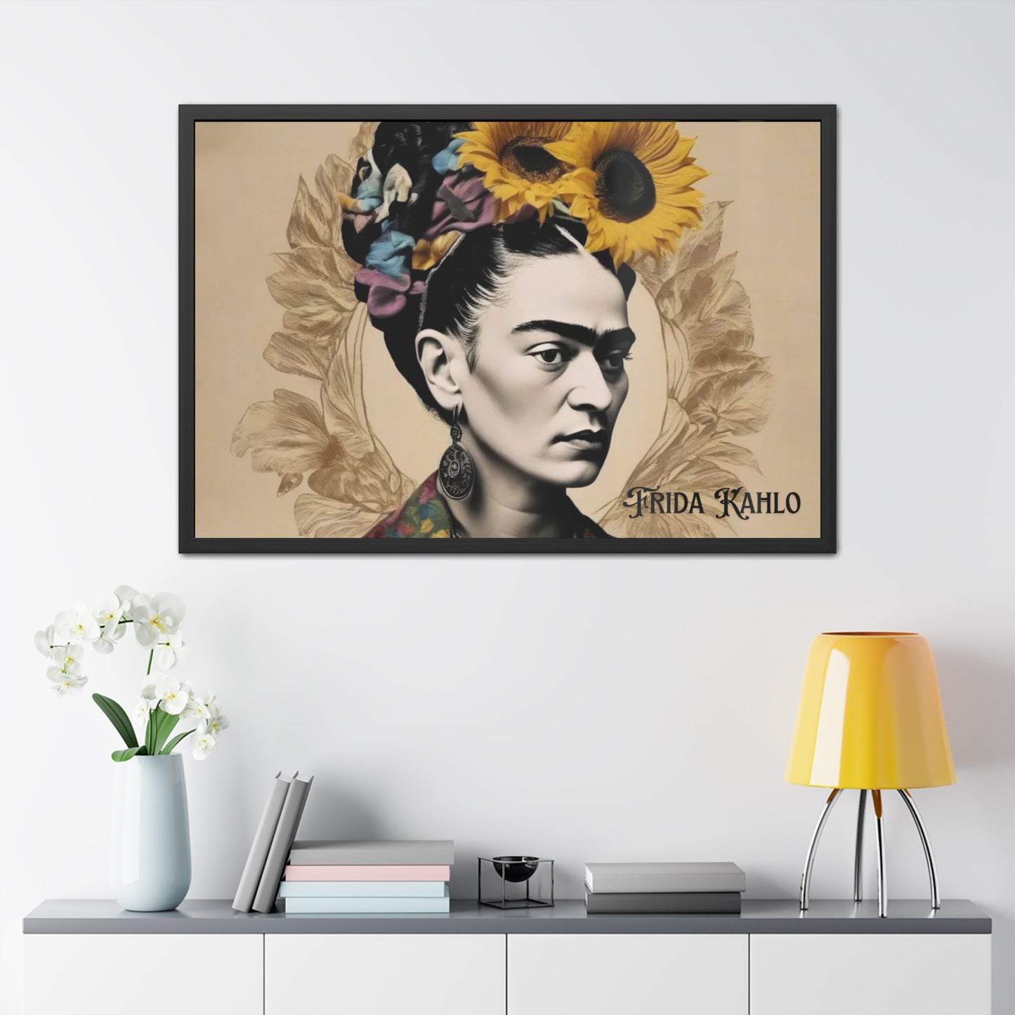 Frida Kahlo Sepia Framed Posters