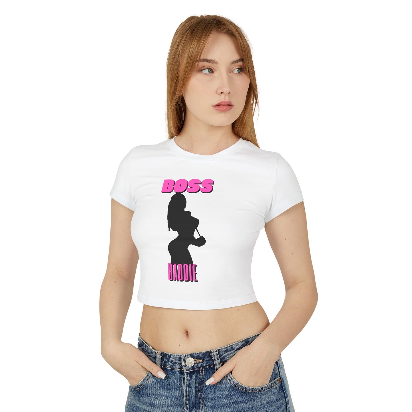 Women's Boss Baddie Sexy Silhouette Baby Tee