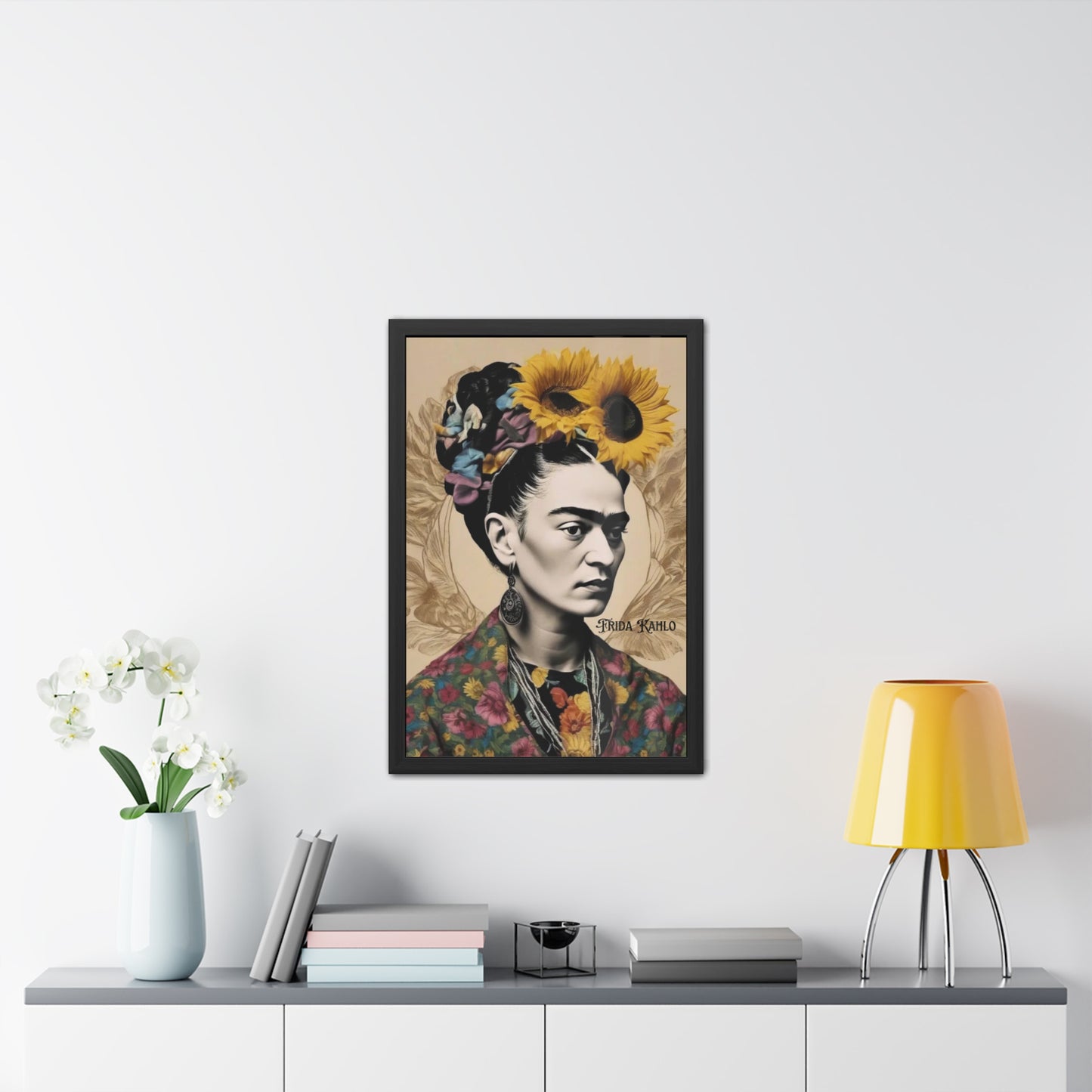 Frida Kahlo Sepia Framed Posters