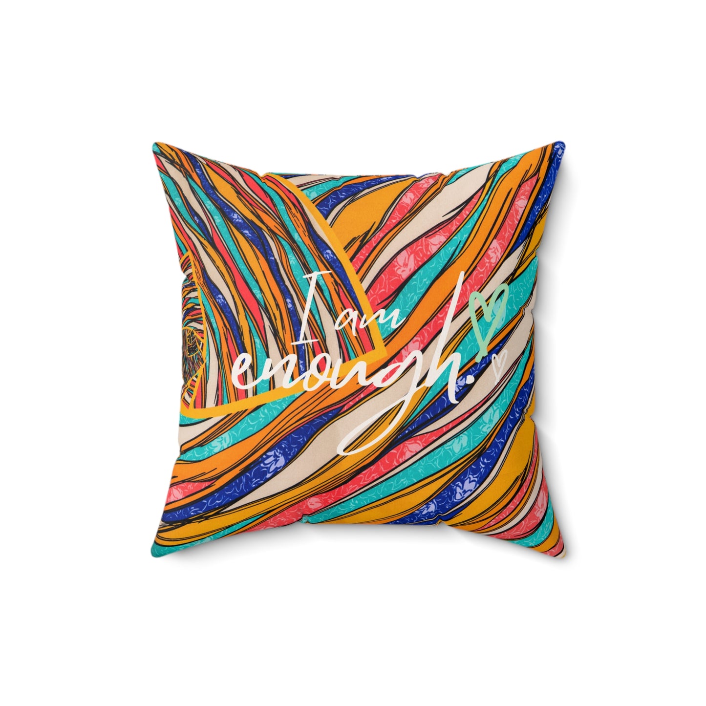 "I am Enough" Tribal Polyester Square Pillow