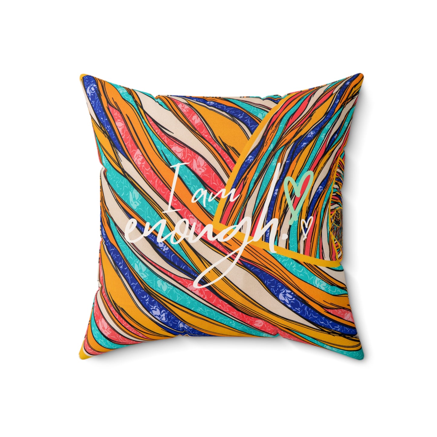 "I am Enough" Tribal Polyester Square Pillow