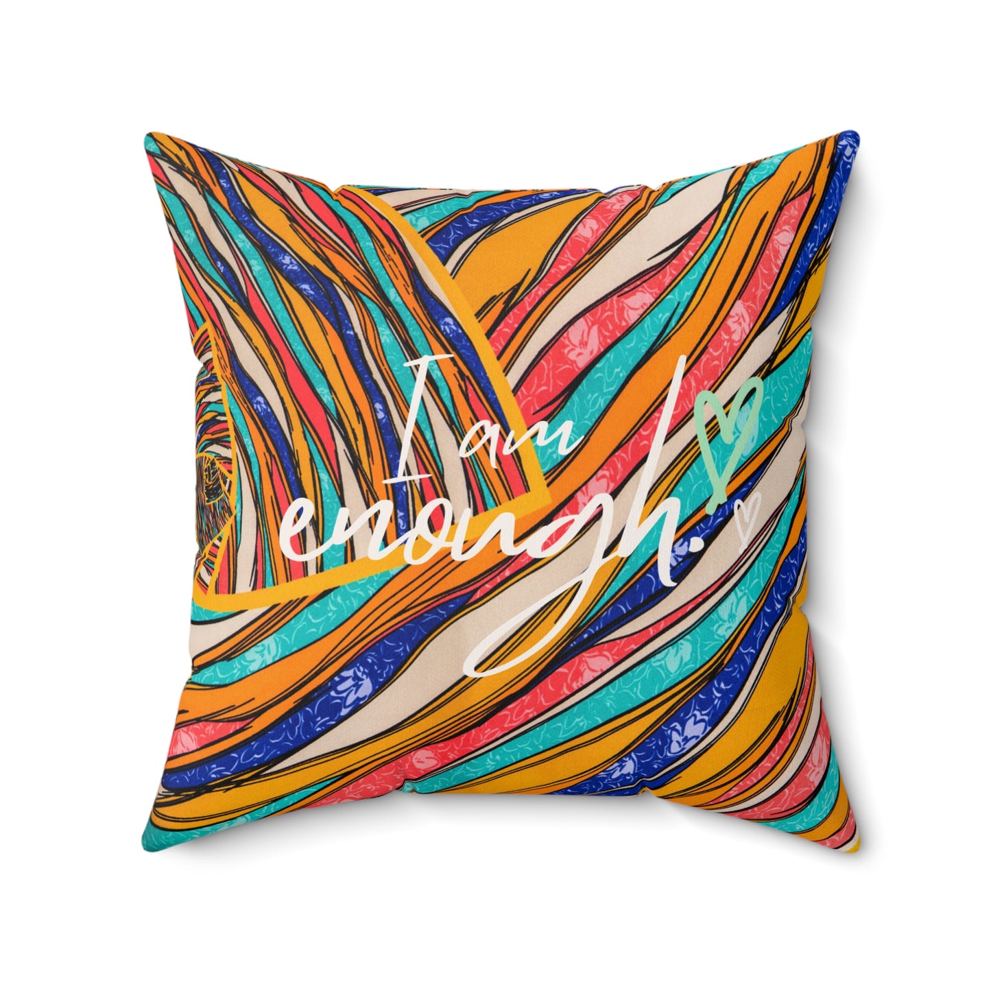 "I am Enough" Tribal Polyester Square Pillow