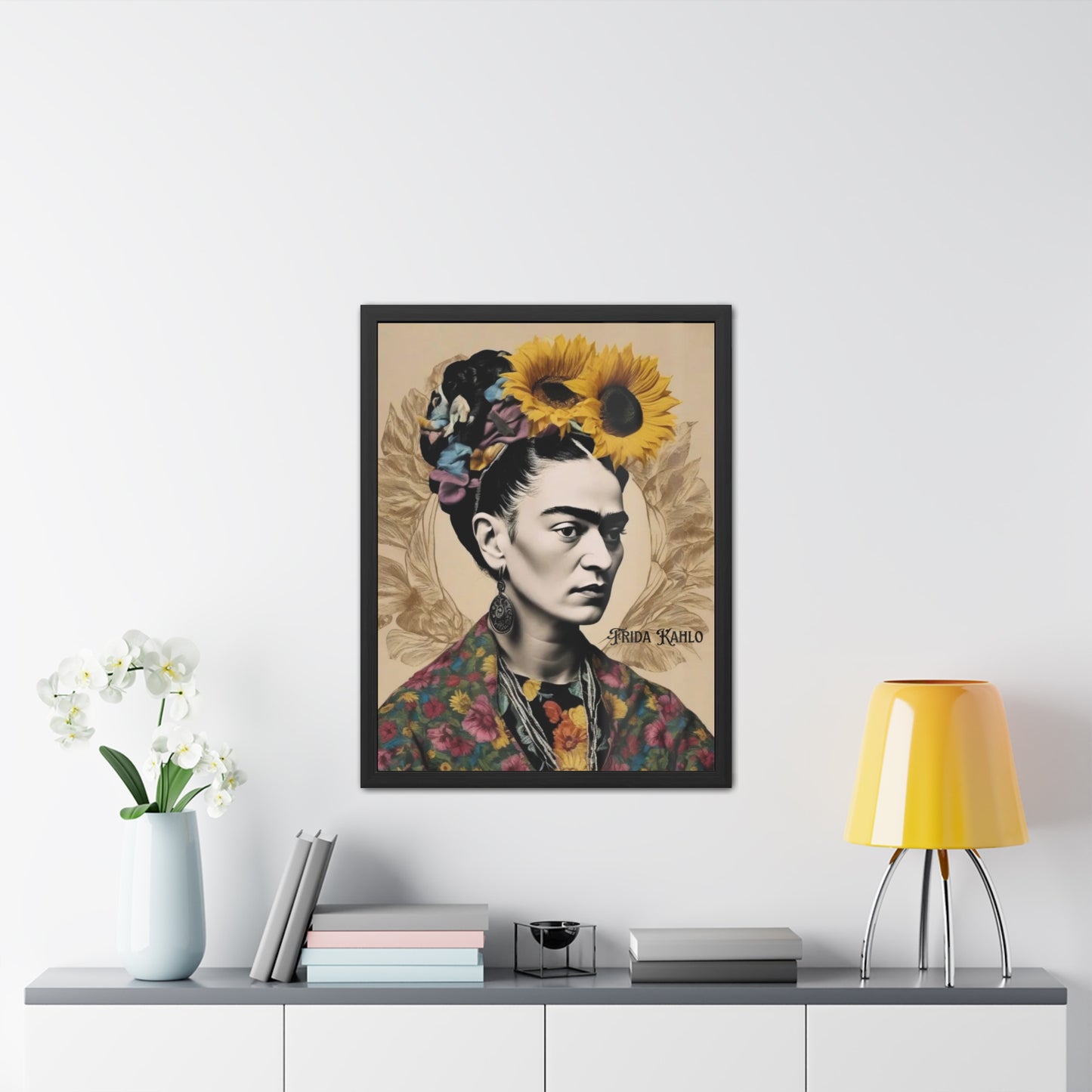 Frida Kahlo Sepia Framed Posters