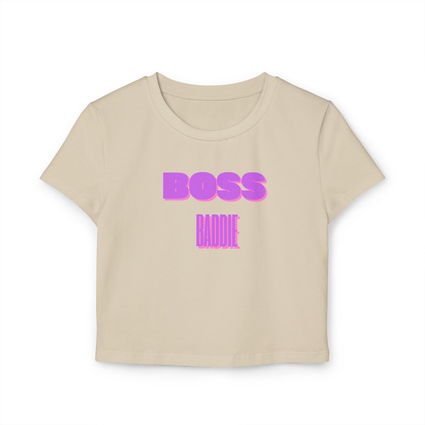 Women's Boss Lady Baby Tee (Purple)