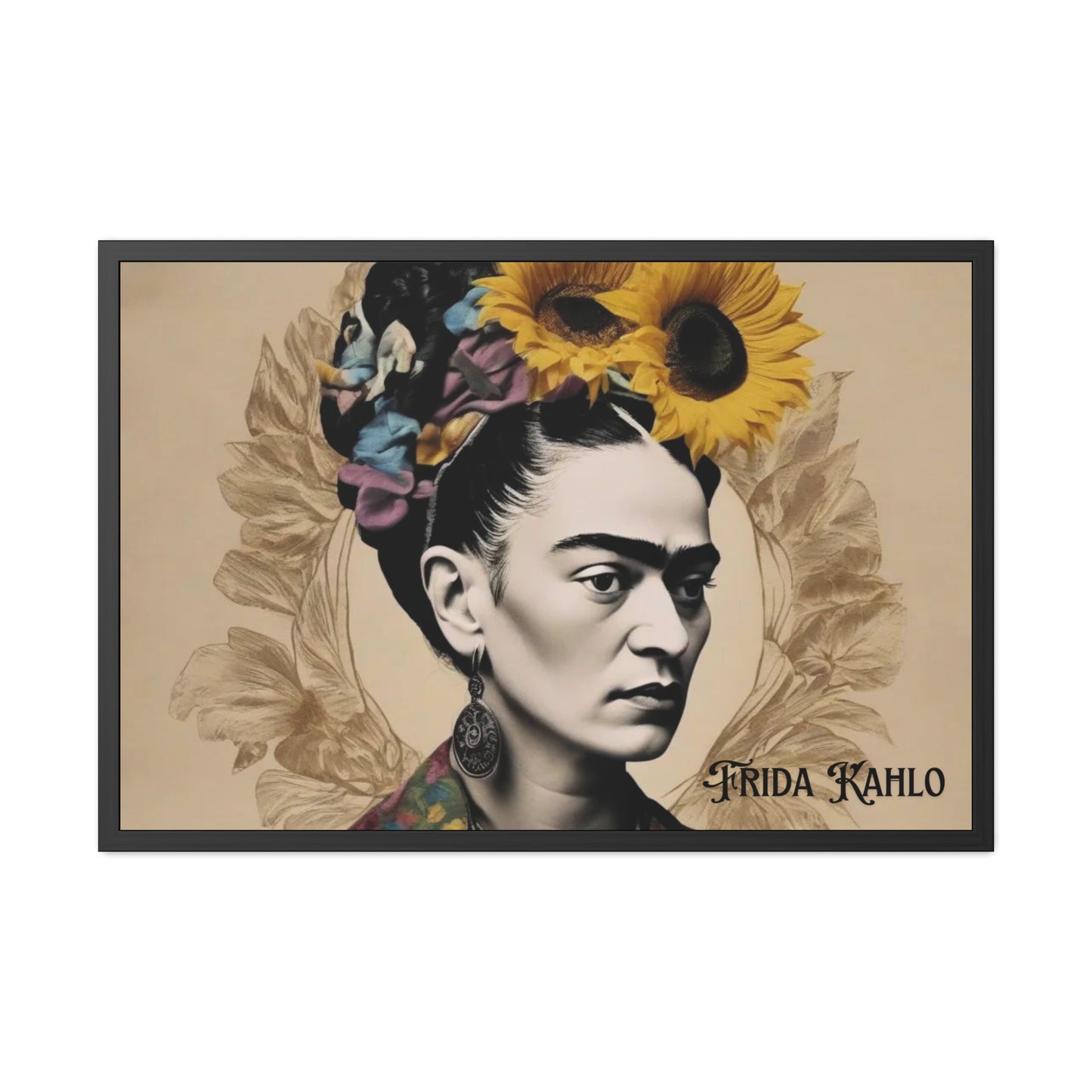 Frida Kahlo Sepia Framed Posters