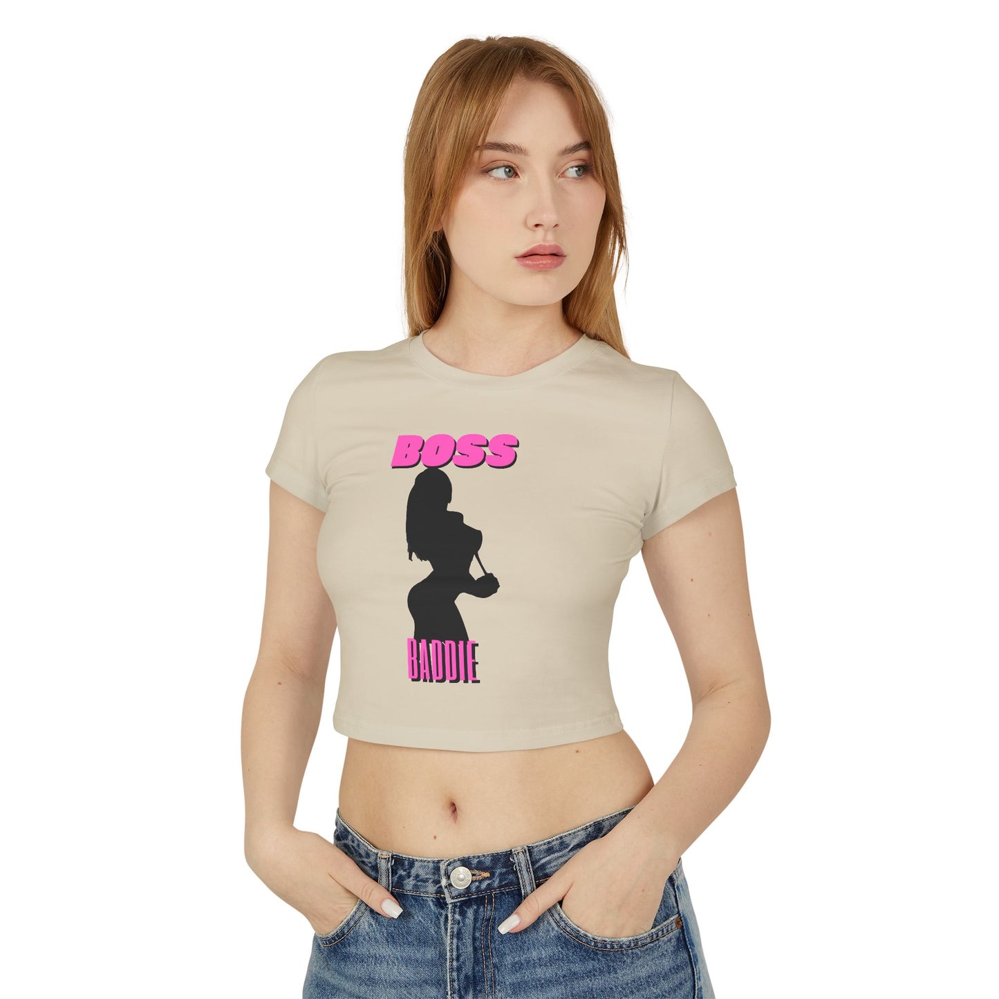 Women's Boss Baddie Sexy Silhouette Baby Tee