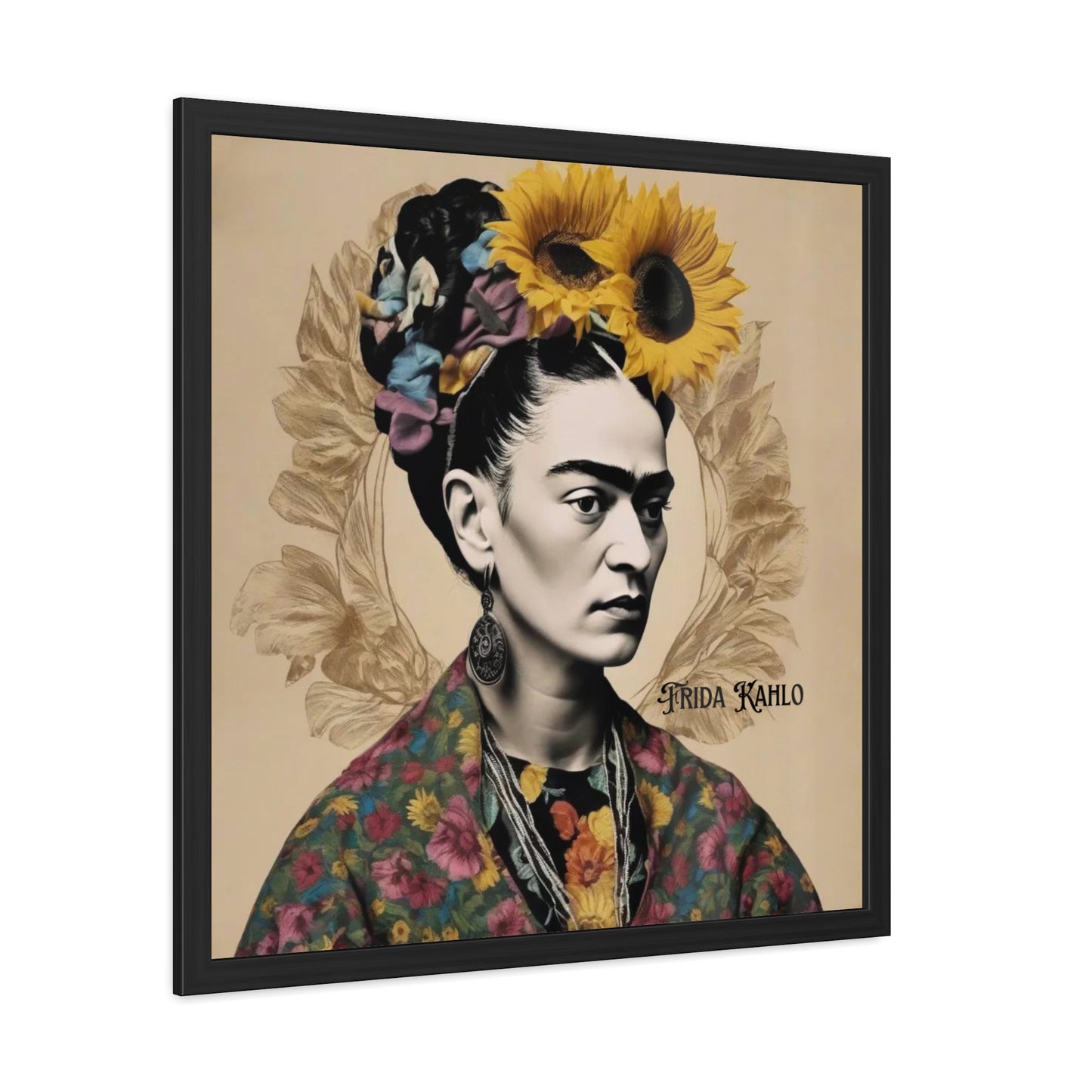 Frida Kahlo Sepia Framed Posters