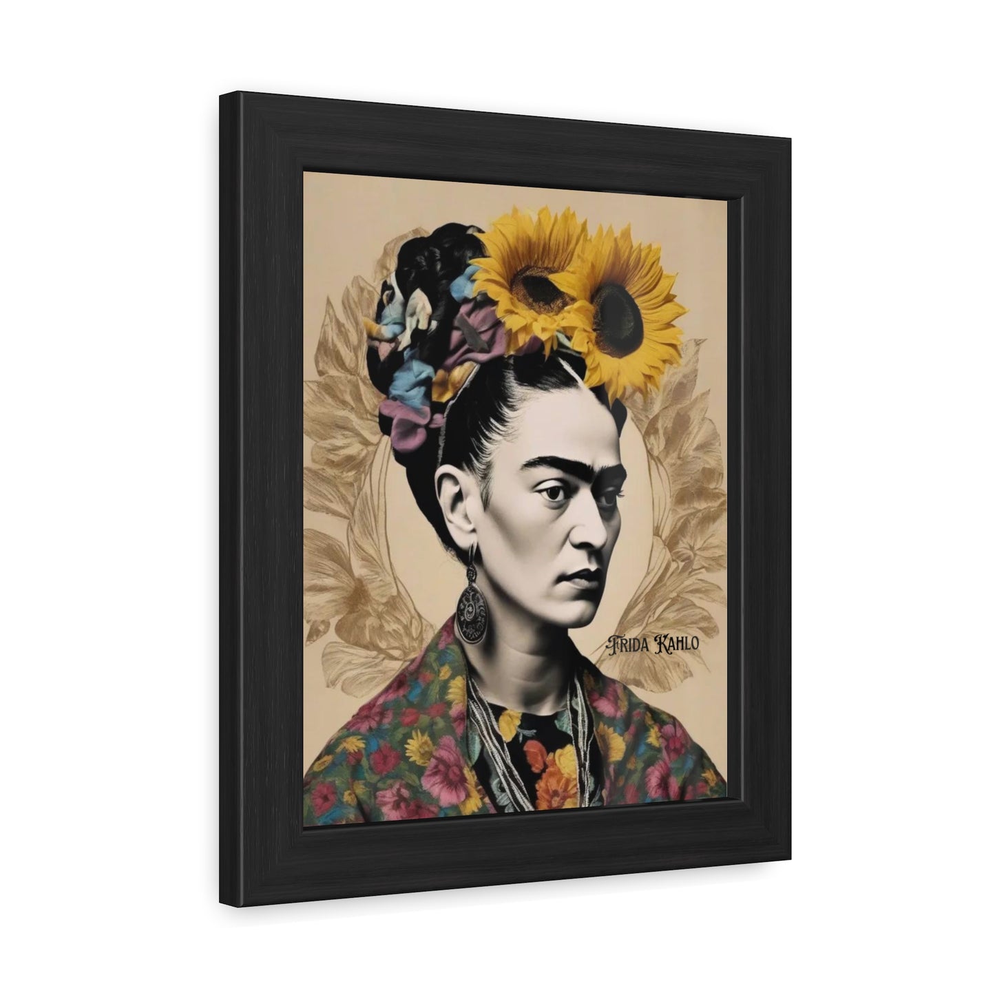 Frida Kahlo Sepia Framed Posters