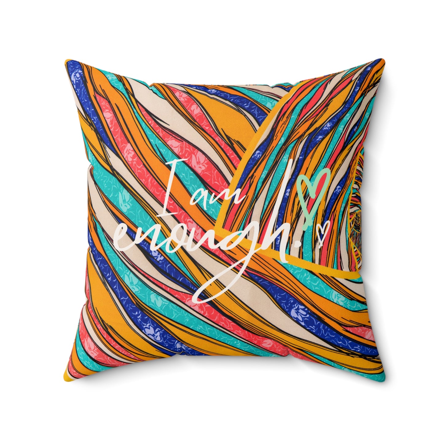 "I am Enough" Tribal Polyester Square Pillow