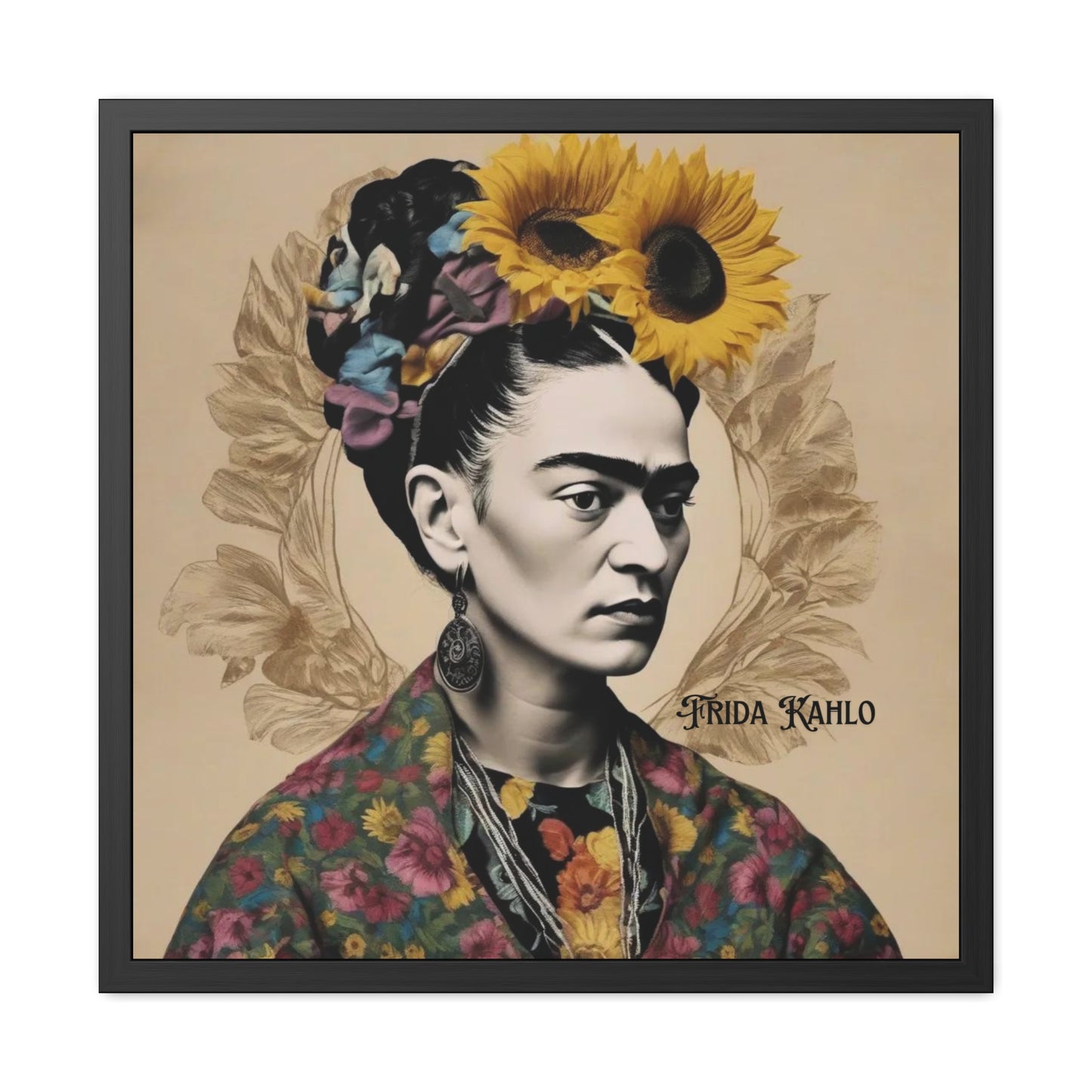 Frida Kahlo Sepia Framed Posters