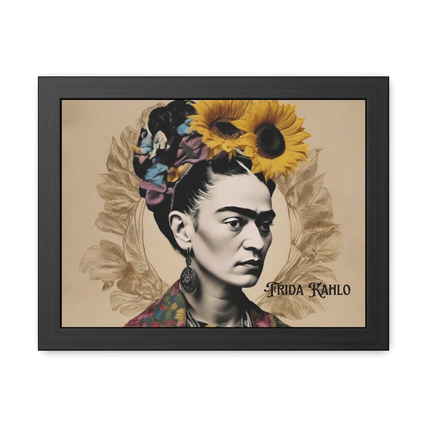 Frida Kahlo Sepia Framed Posters