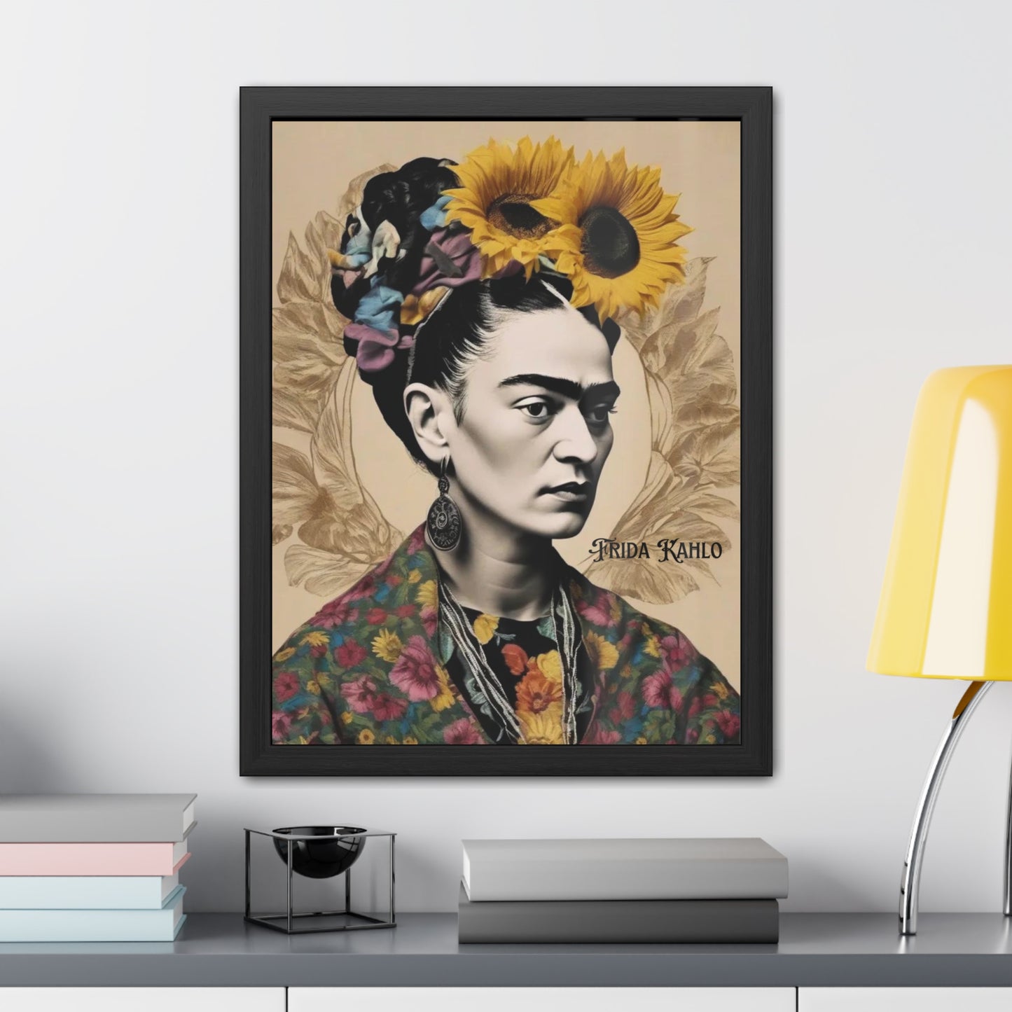 Frida Kahlo Sepia Framed Posters