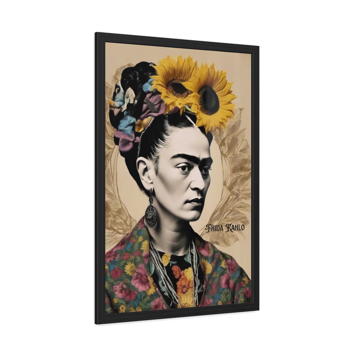 Frida Kahlo Sepia Framed Posters