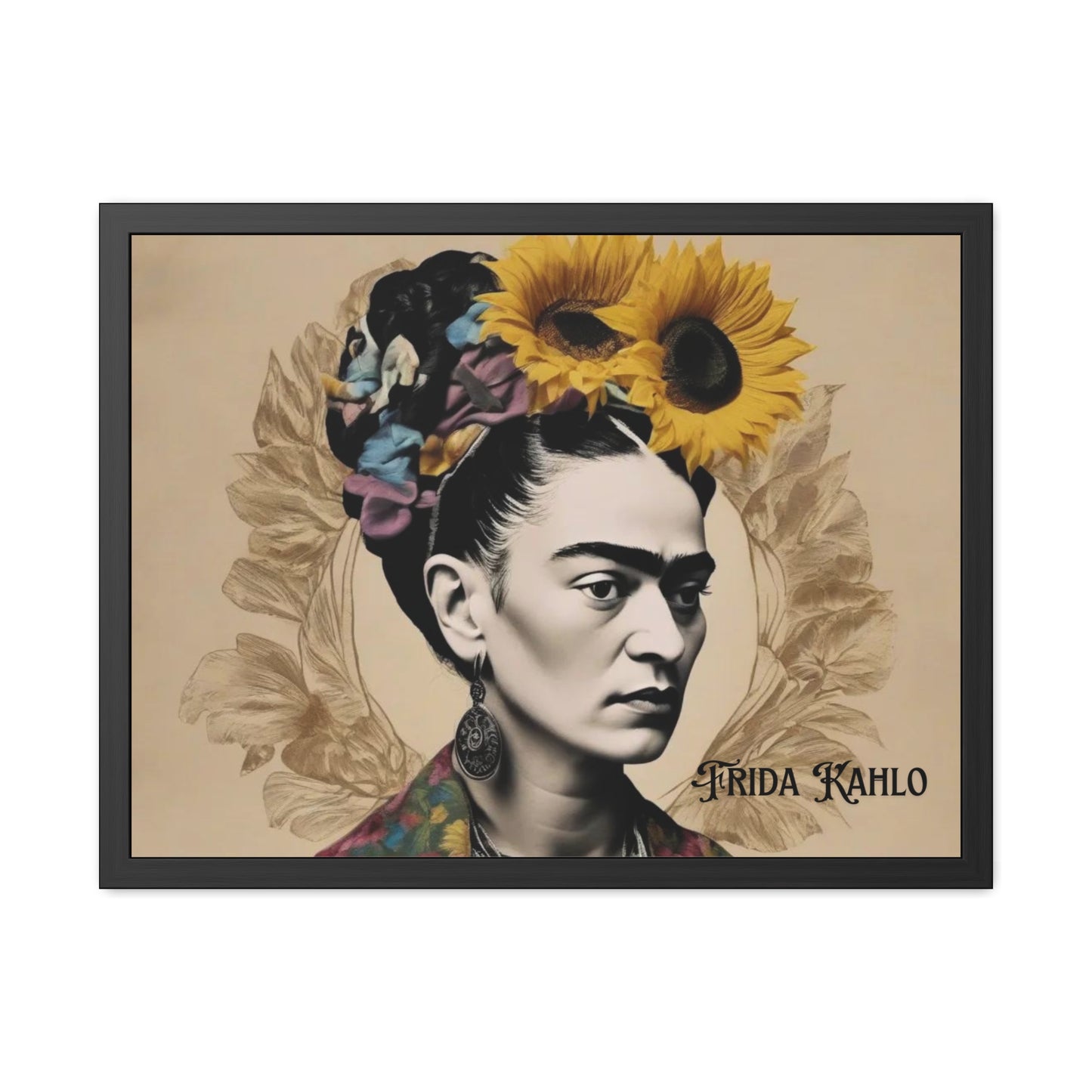 Frida Kahlo Sepia Framed Posters