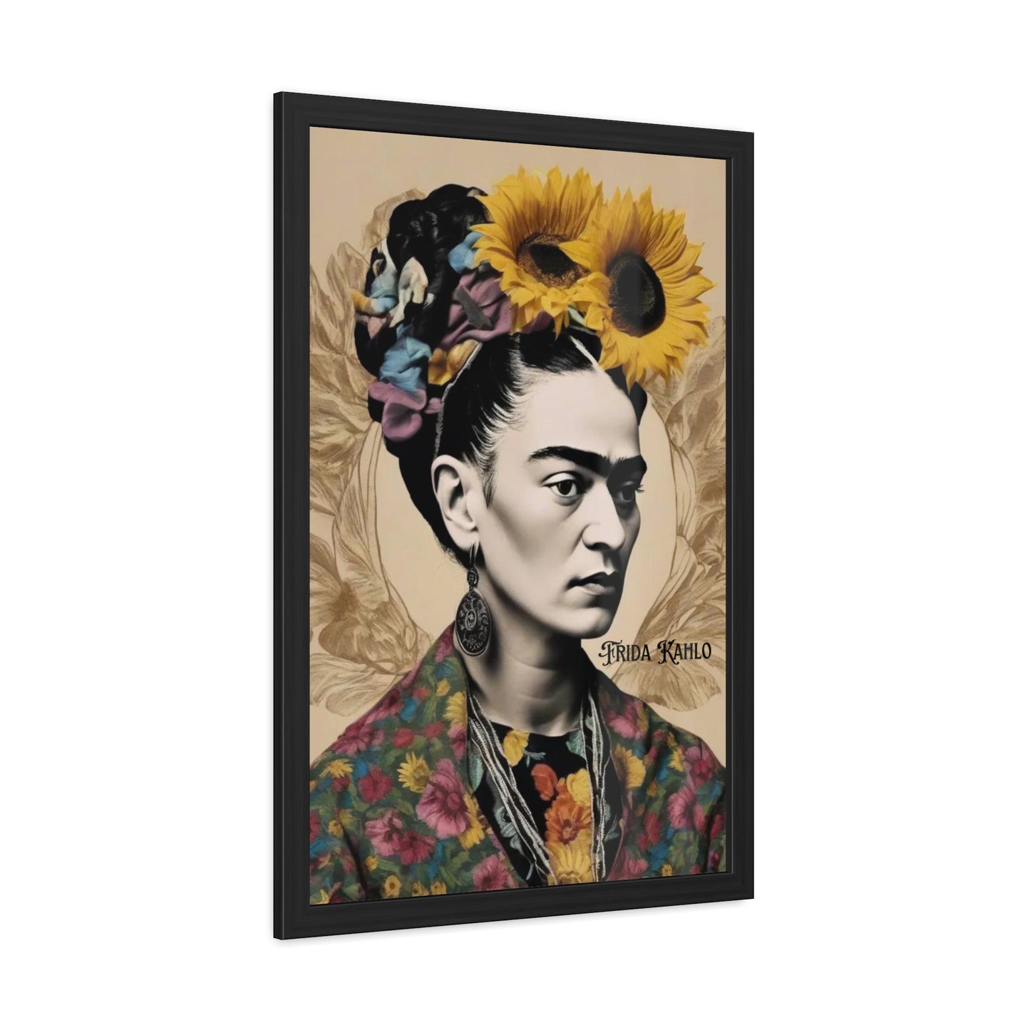 Frida Kahlo Sepia Framed Posters